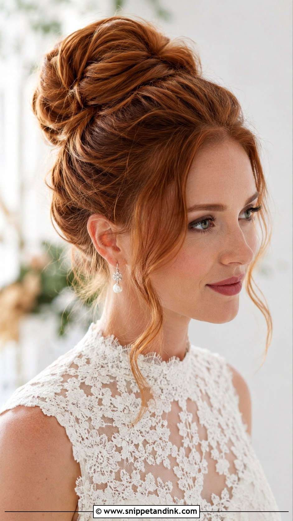 Soft High Bun Wedding Hair - Snippet and Ink - 15 Soft Bun Wedding Hair Ideas