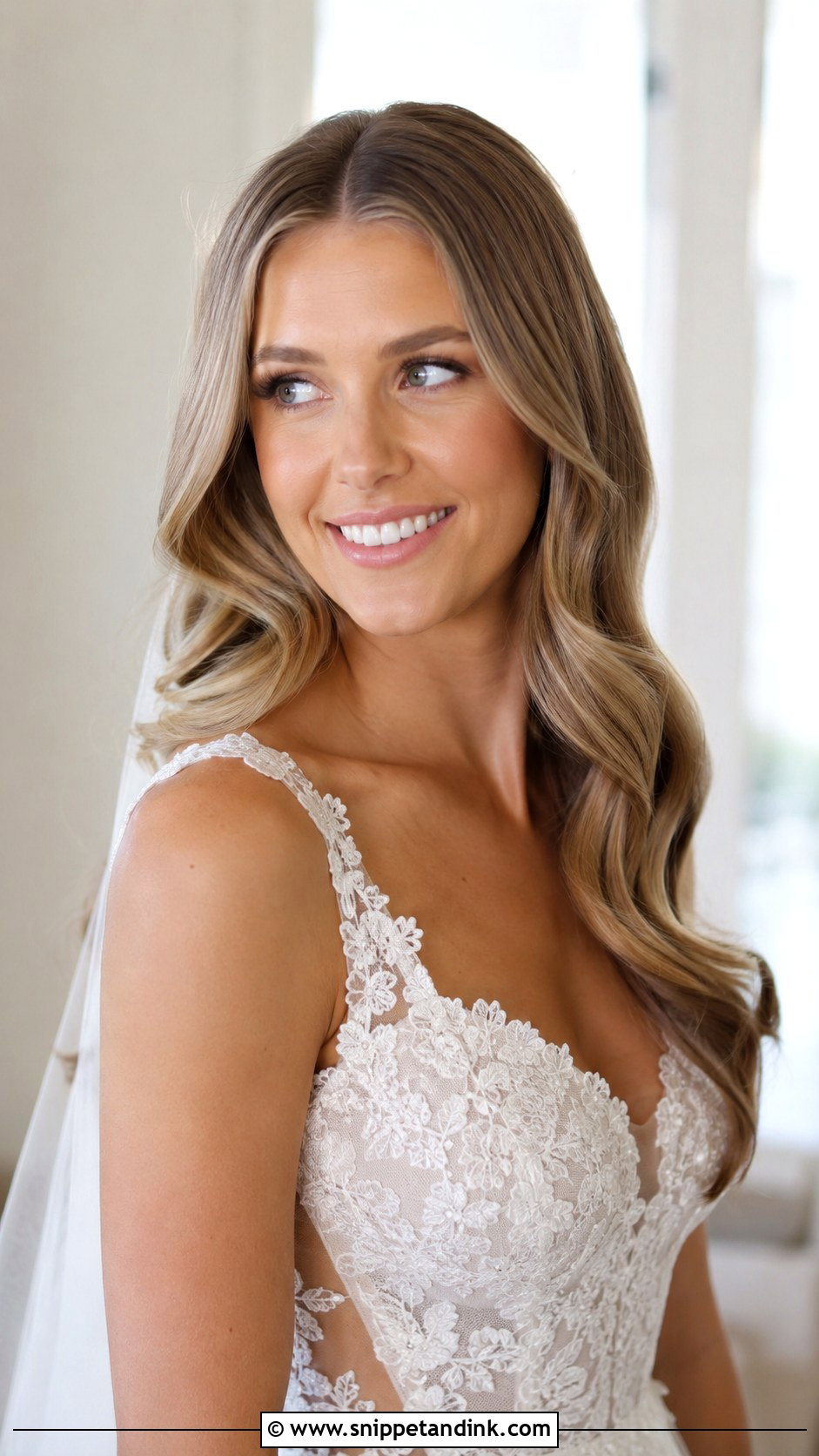 Soft Hollywood Waves - Snippet and Ink - 25 Hailey Bieber Wedding Hair Ideas