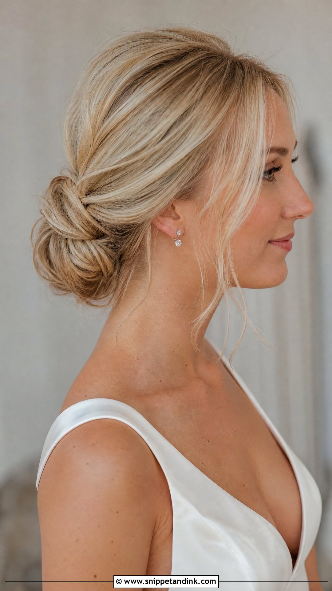 Soft Low Bun Wedding Hair For Thin Hair - Snippet and Ink - 20 Soft Low Bun Wedding Hair Ideas