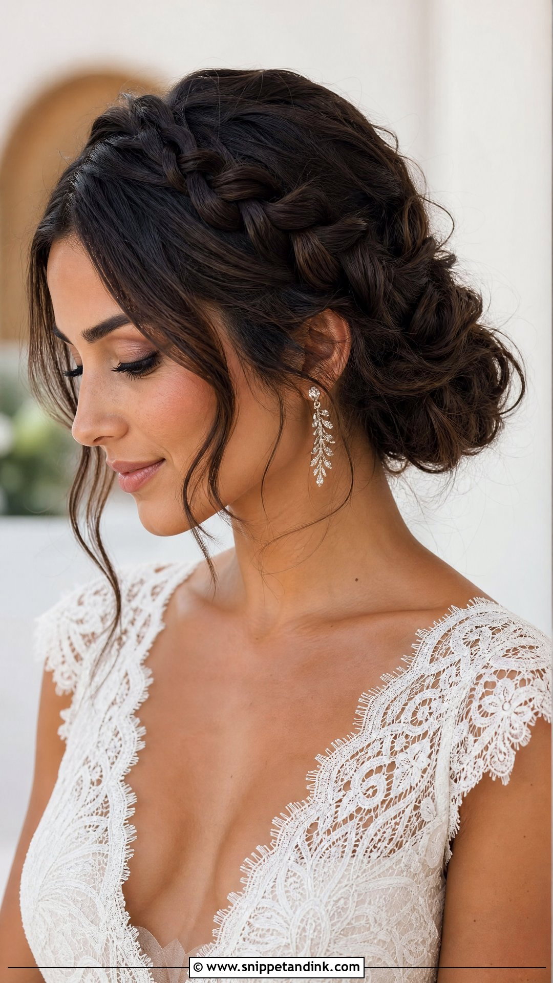 Soft Low Bun Wedding Hair With Braids - Snippet and Ink - 20 Soft Low Bun Wedding Hair Ideas