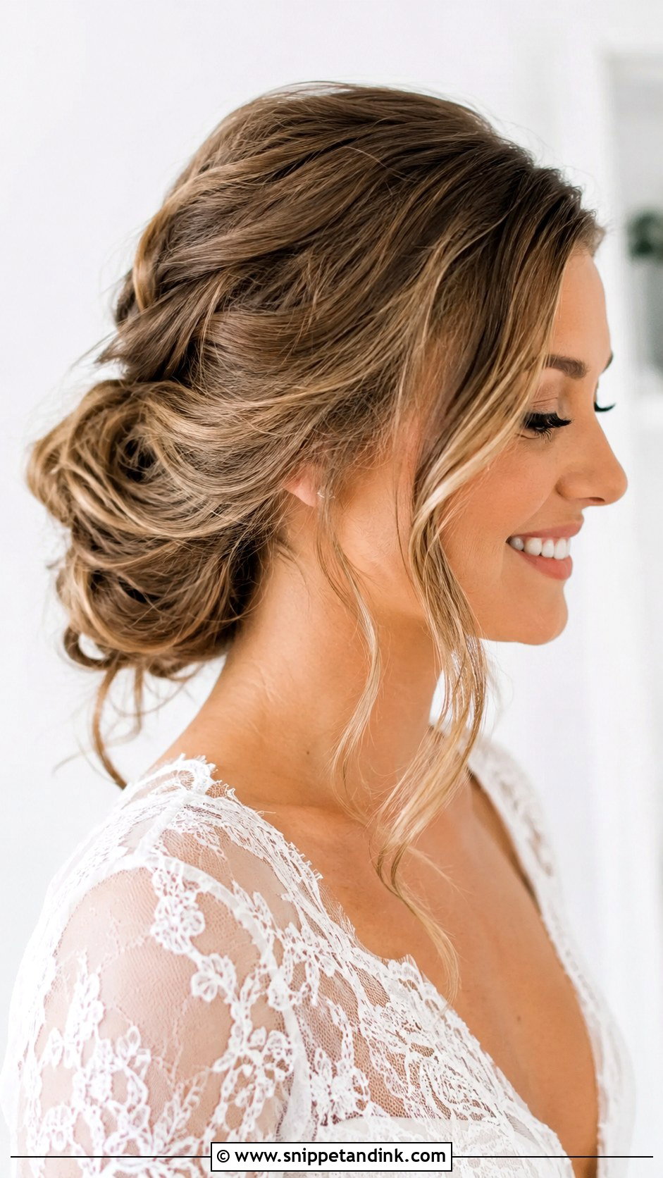 Soft Low Bun Wedding Hairstyle - Snippet and Ink - 15 Simple Elegant Wedding Hairstyles