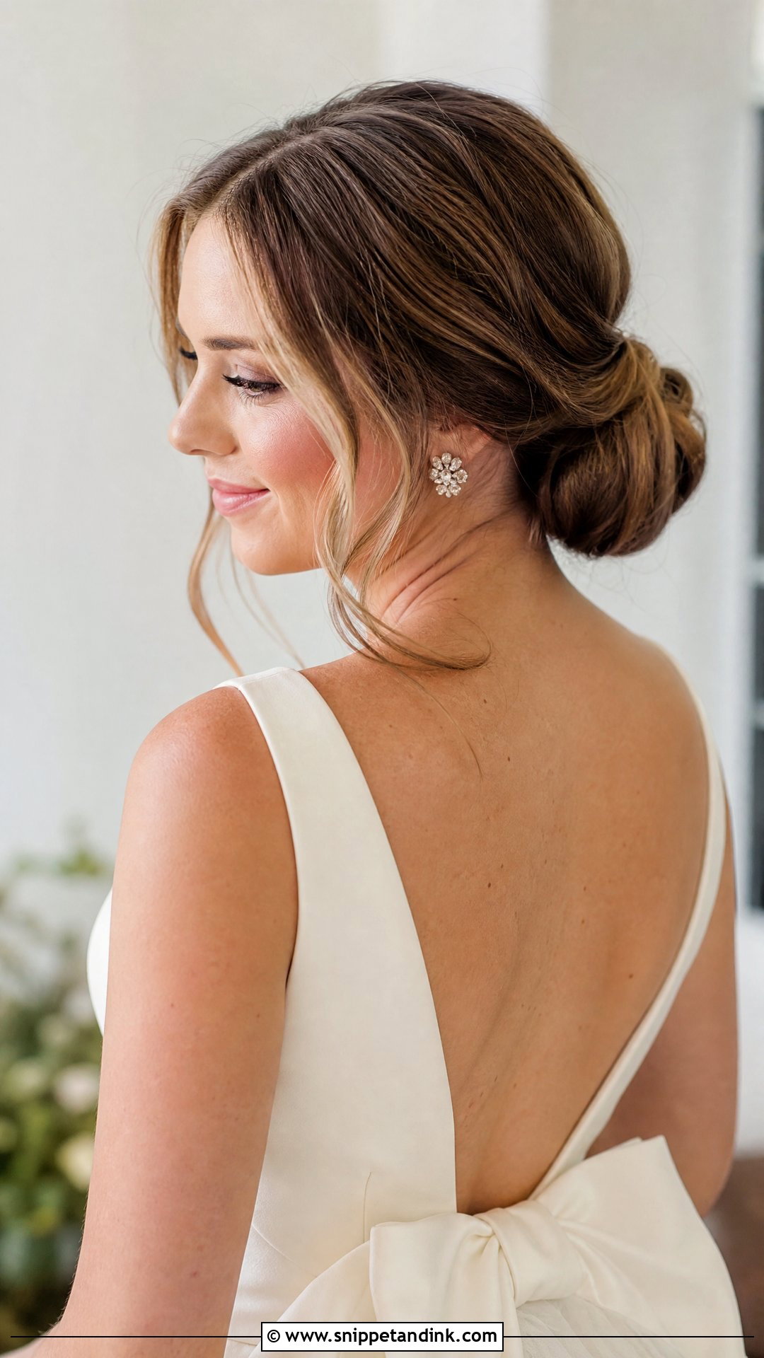 Soft Low Bun for Medium Hair - Snippet and Ink - 20 Wedding Hair for Medium Hair Ideas