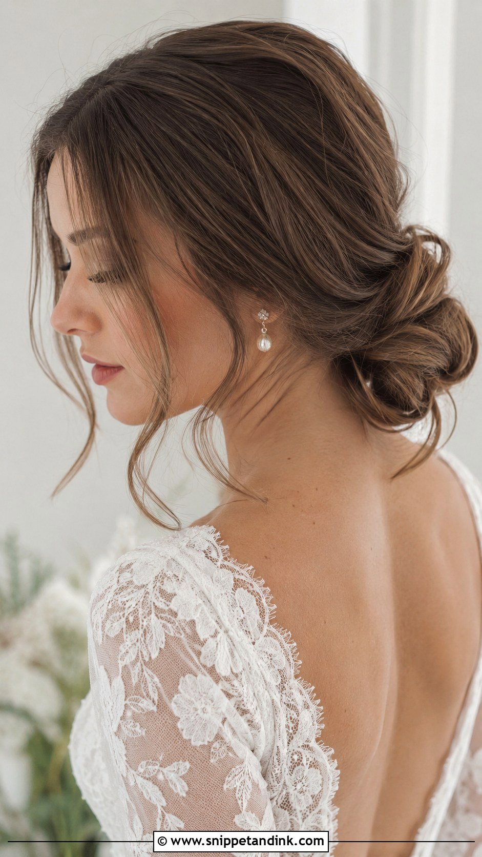 Soft Low Bun for Medium Length Bridal Hair - Snippet and Ink - 25 Hairstyles for Medium Length Hair Wedding