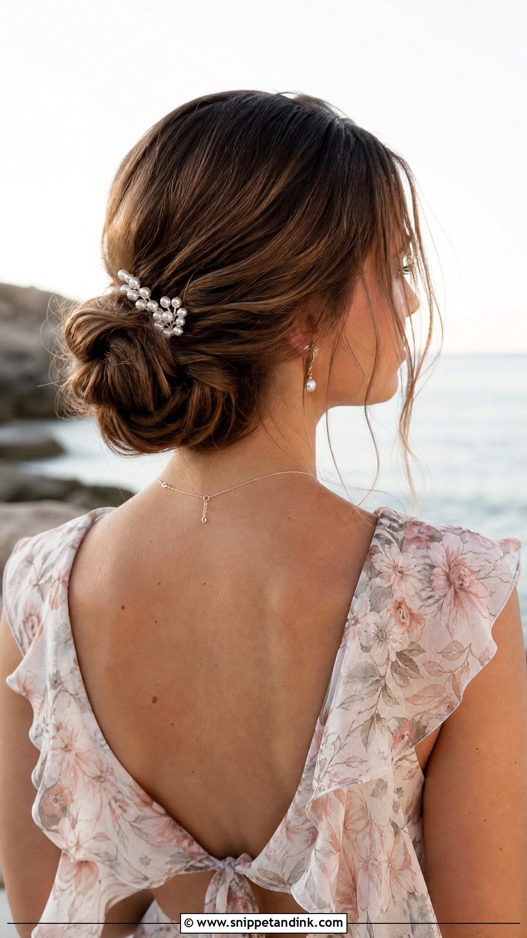 Soft Low Bun - Snippet and Ink - 20 Beach Wedding Guest Hair Ideas