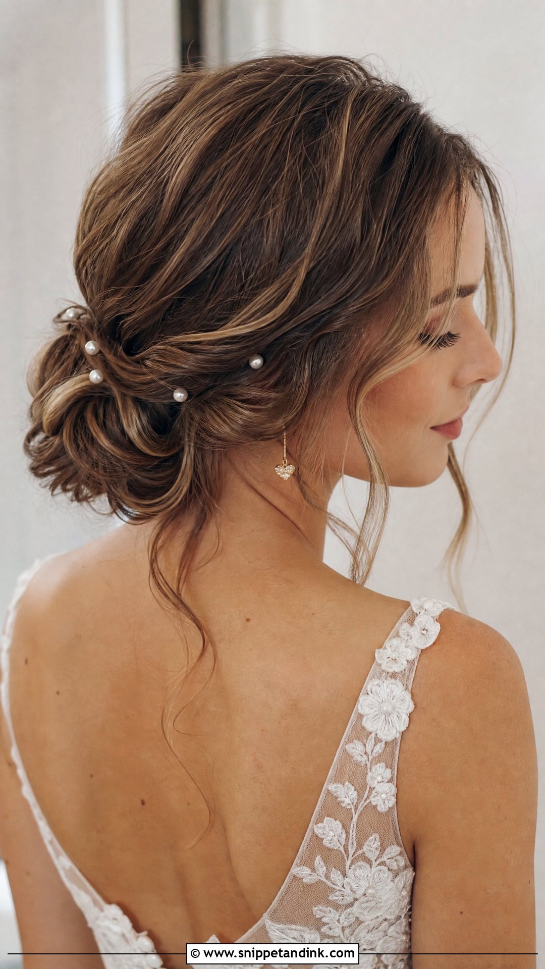 Soft Low Chignon - Snippet and Ink - 20 Wedding Hair Inspiration Updo Hairstyle Ideas