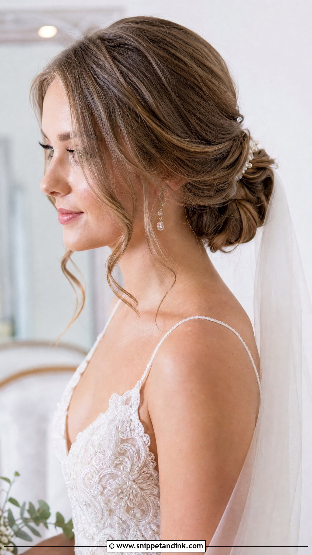 Soft Low Chignon Wedding Updo - Snippet and Ink - 20 Soft Wedding Updo Ideas