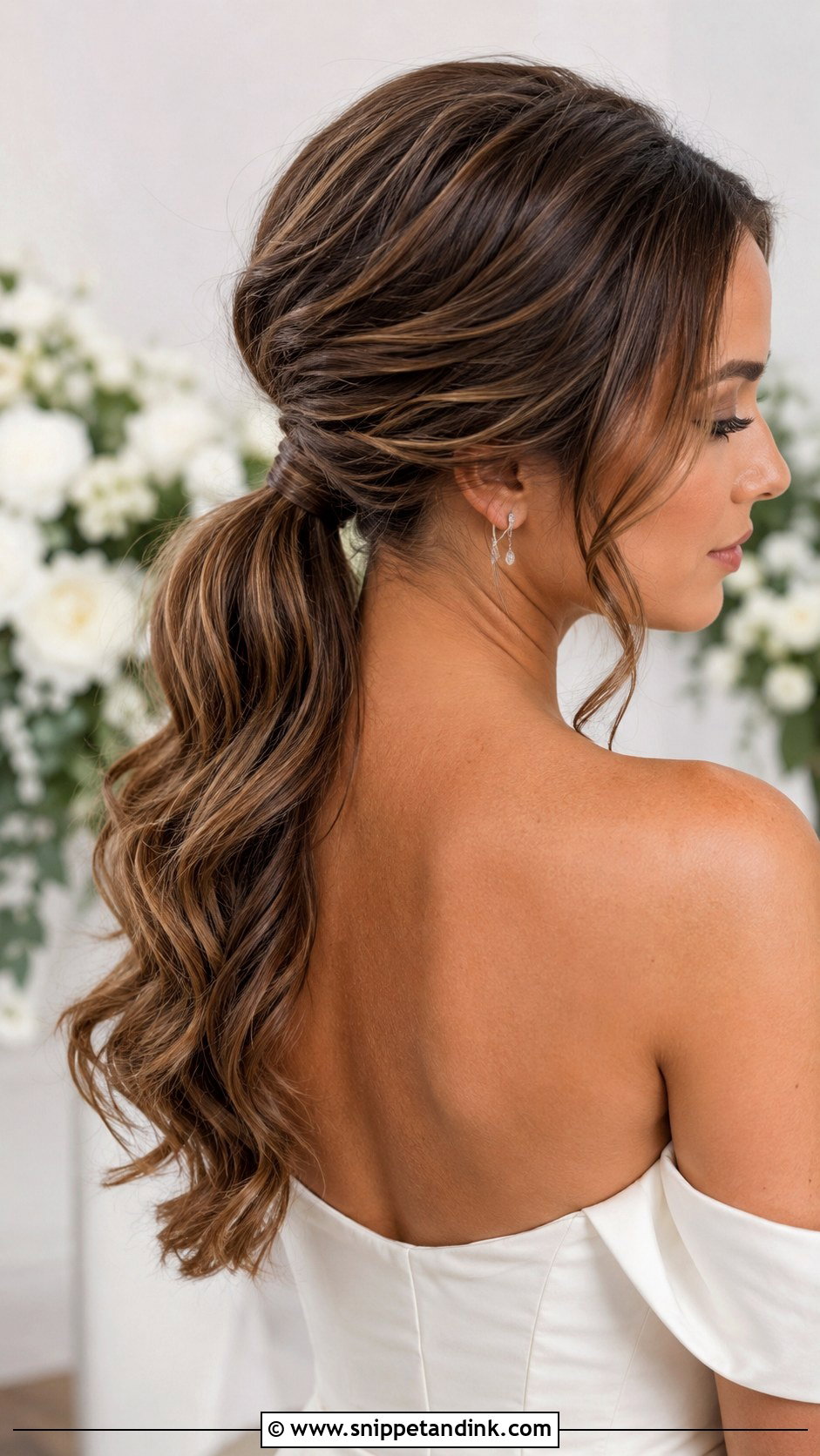 Soft Low Ponytail Wedding Hair - Snippet and Ink - 15 Minimalist Wedding Hair Ideas