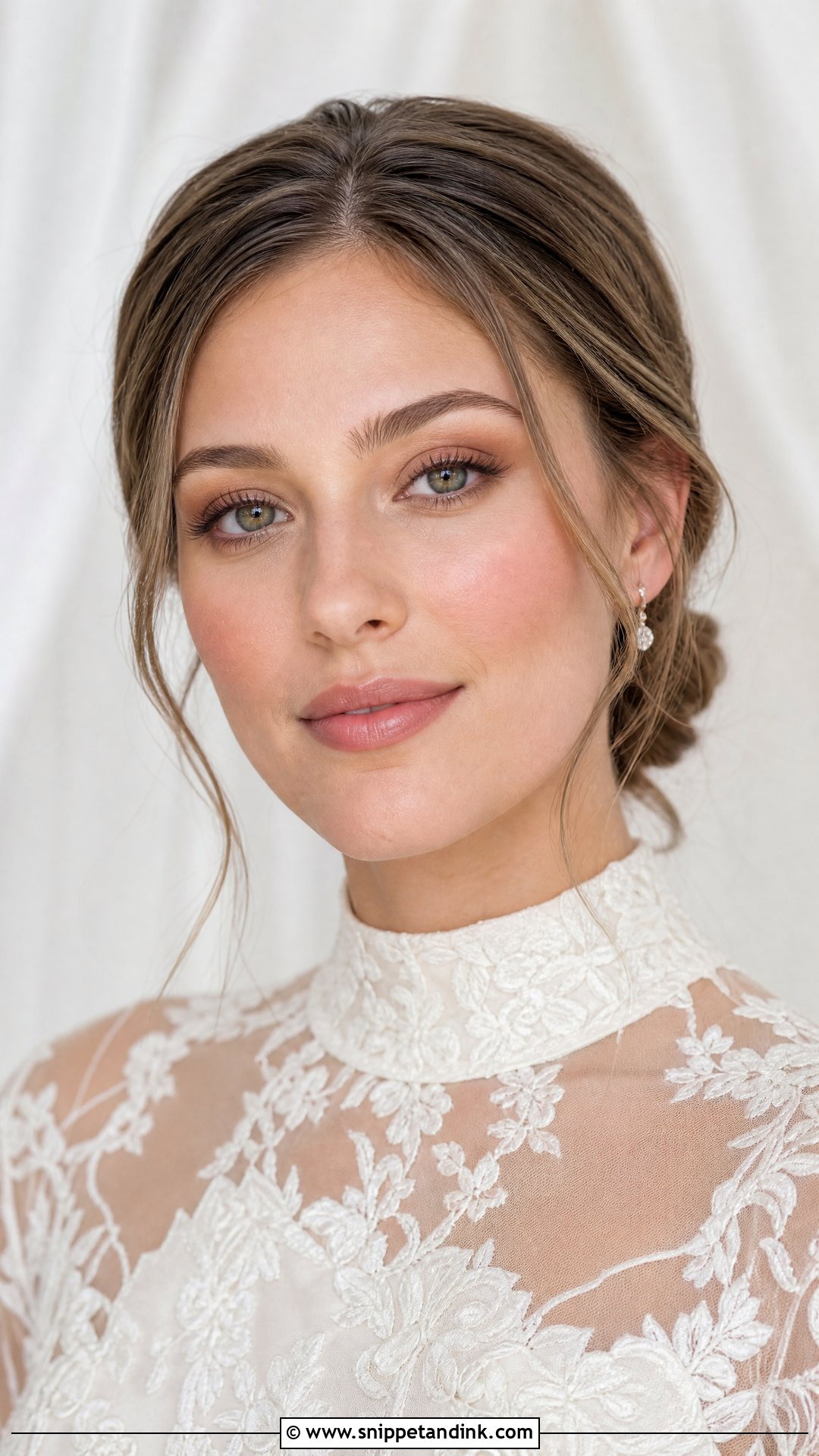 Soft Matte No Makeup Bride - Snippet and Ink - 20 No Makeup Look Bride Ideas