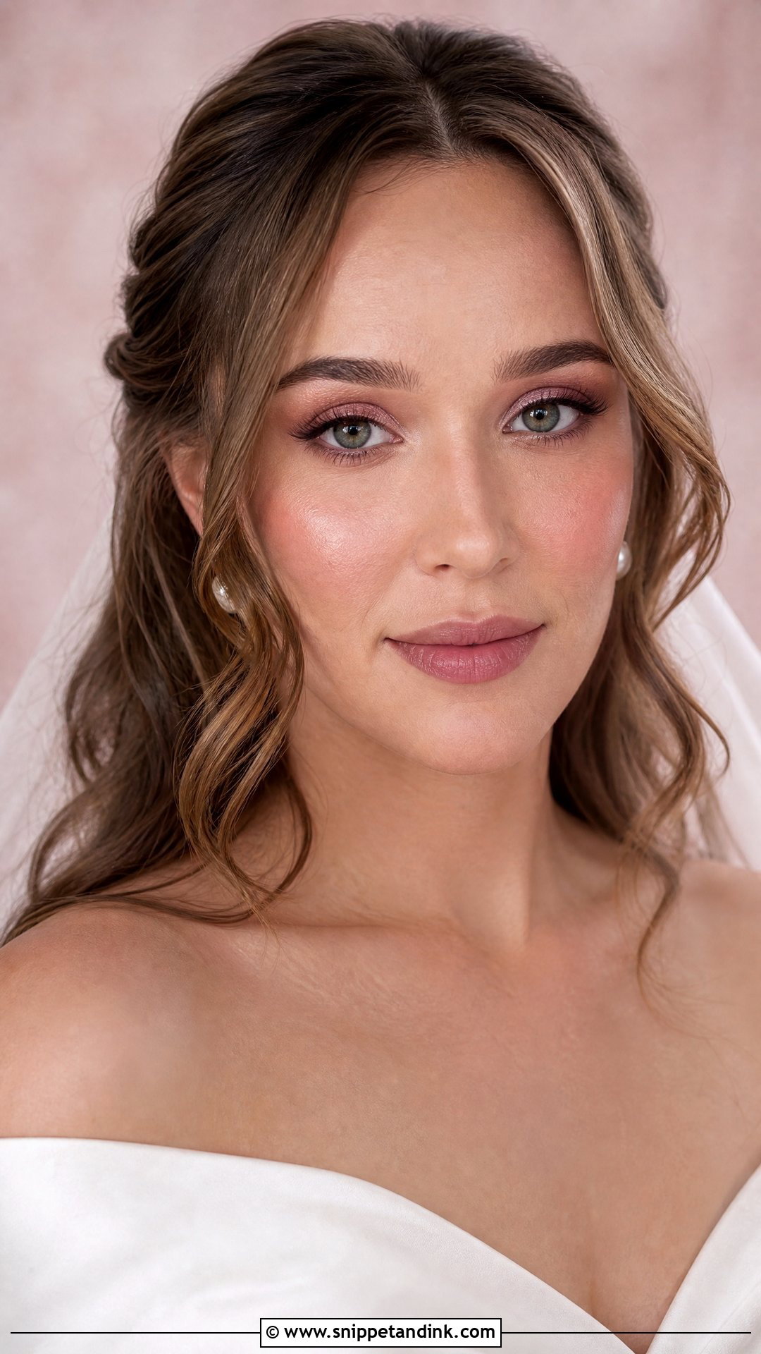 Soft Mauve Bridal Makeup - Snippet and Ink - 20 Cool Toned Wedding Makeup Ideas