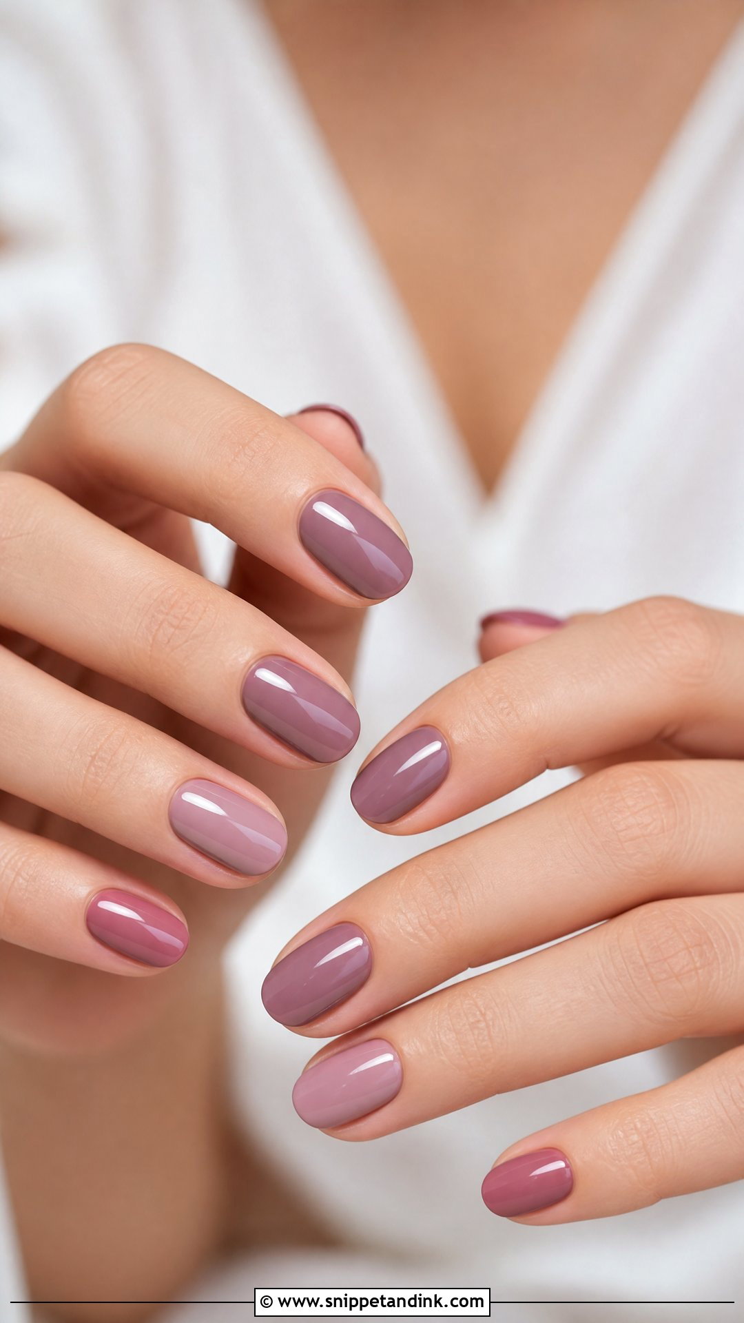 Soft Mauve Bridesmaid Nails - Snippet and Ink - 25 Simple Bridesmaid Wedding Nails