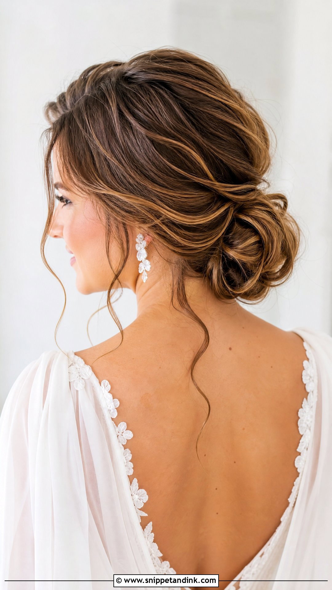 Soft Messy Low Bun Wedding Hair - Snippet and Ink - 20 Soft Low Bun Wedding Hair Ideas