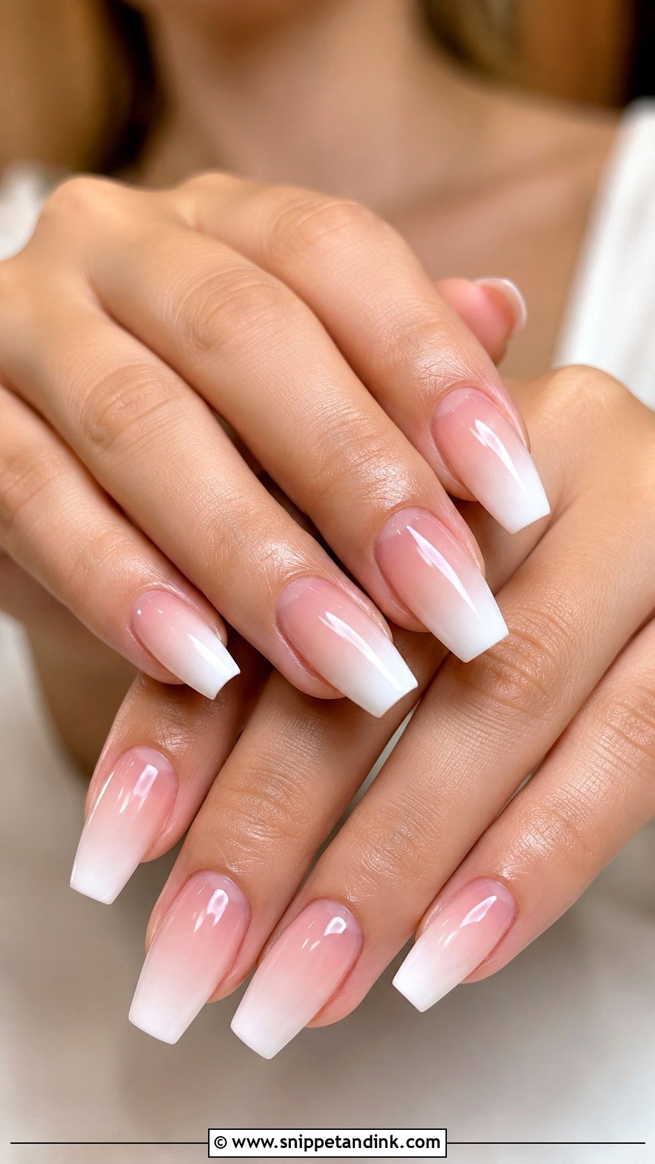 Soft Ombre Bridal Nails - Snippet and Ink - 20 Bridal Nail Polish Ideas
