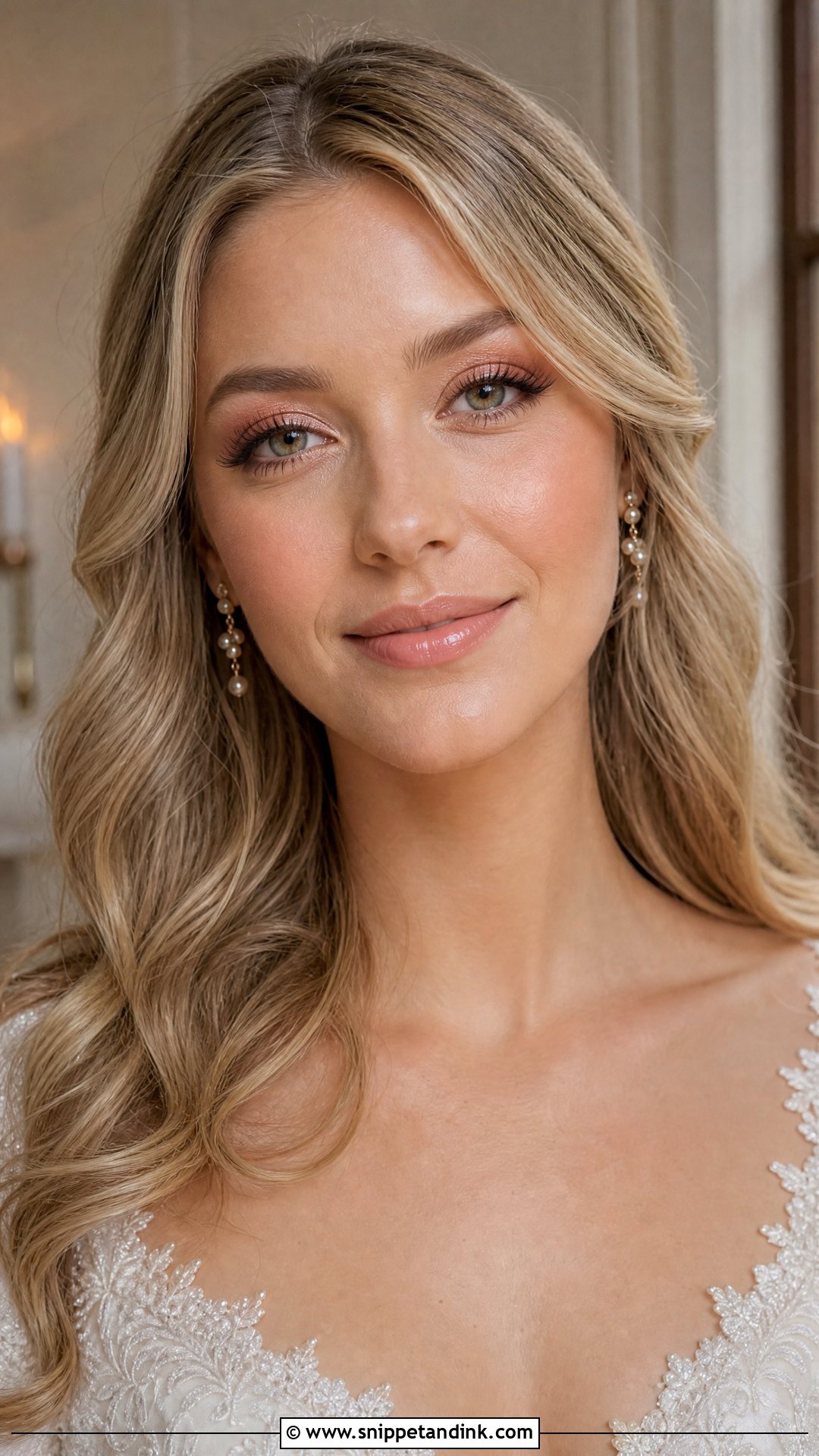Soft Peach Bridal Makeup - Snippet and Ink - 20 Peachy Bridal Makeup Ideas