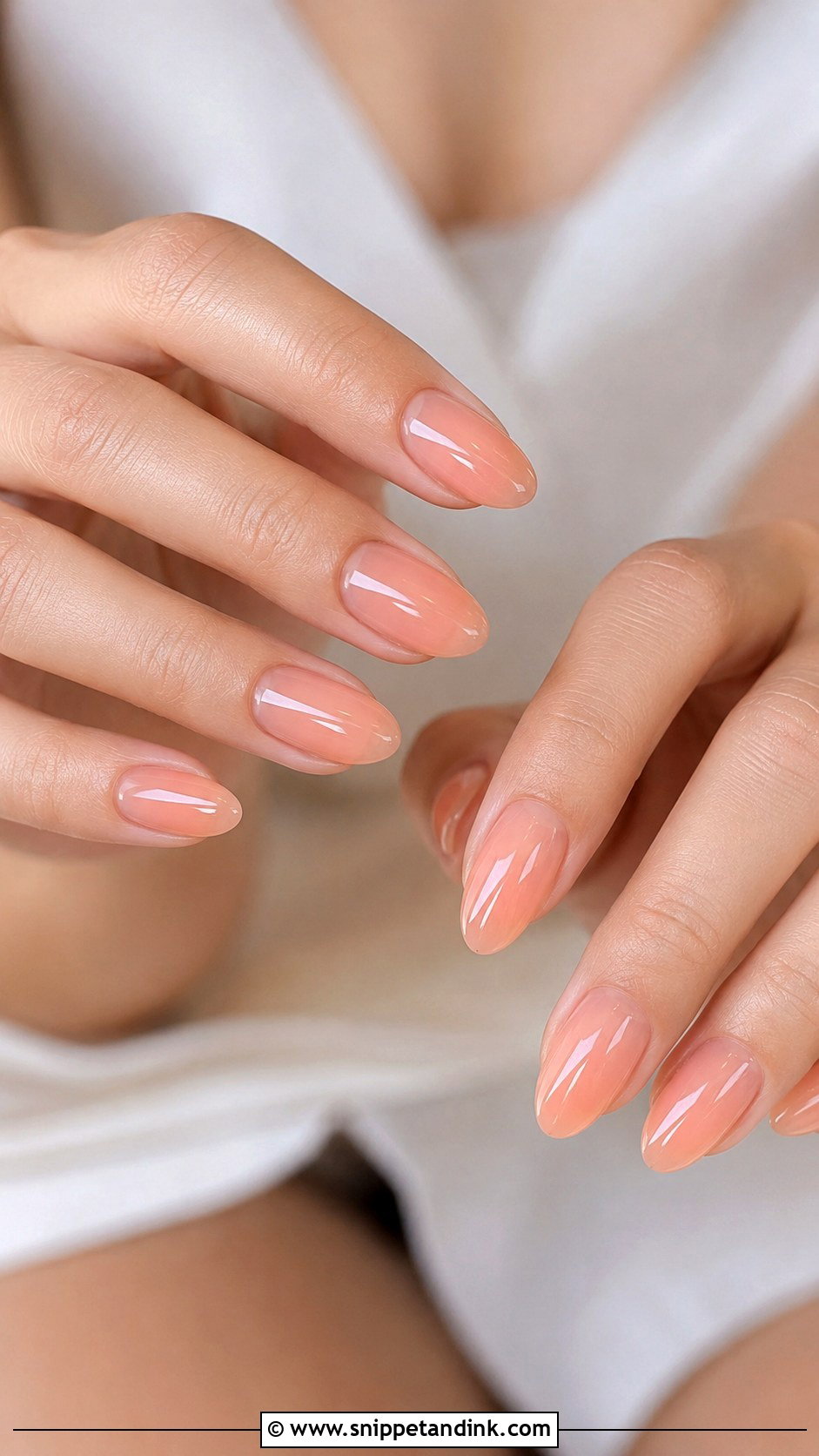 Soft Peach Bridesmaid Nails - Snippet and Ink - 20 Summer Bridesmaid Nails