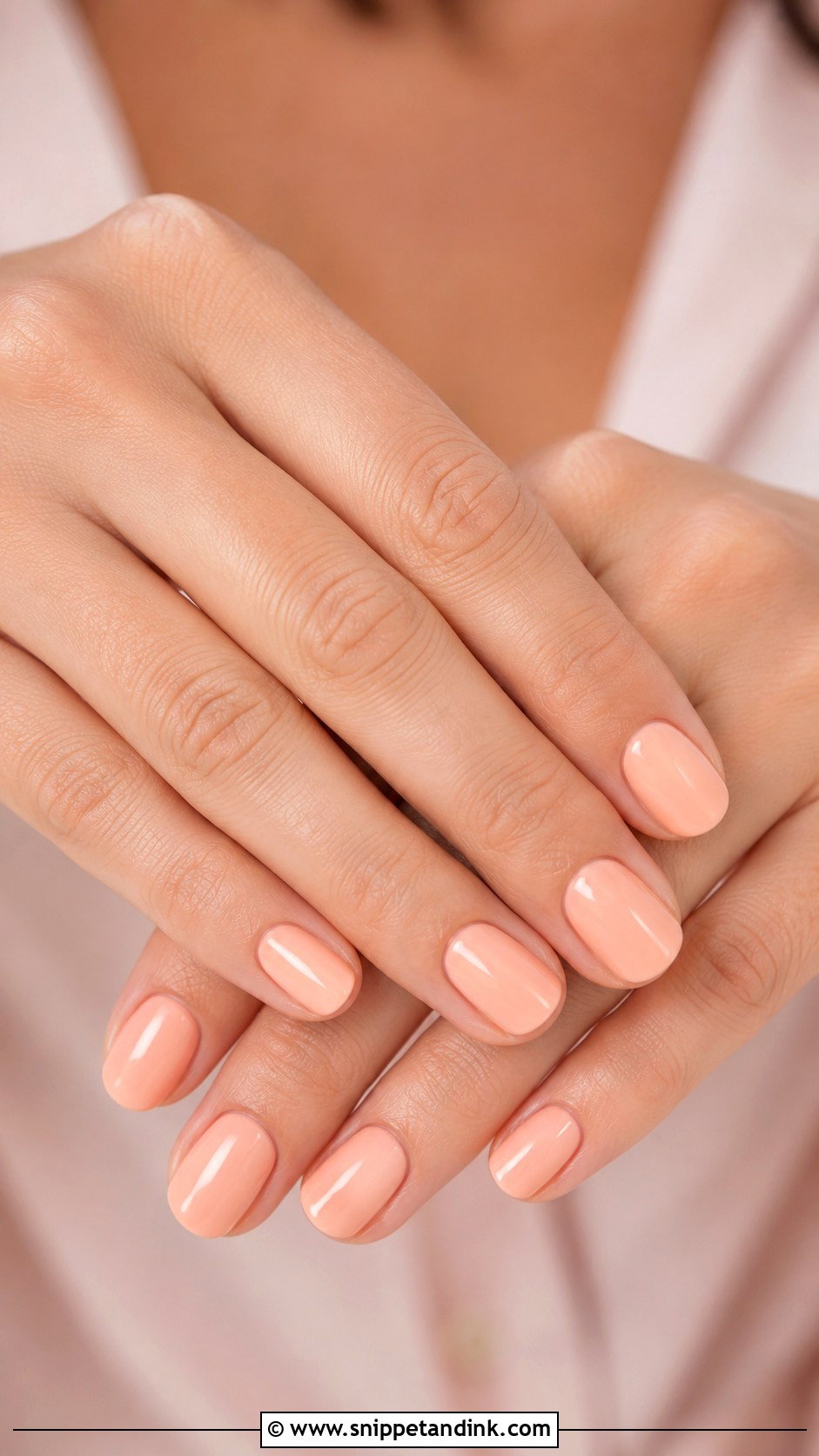 Soft Peach Bridesmaid Nails - Snippet and Ink - 20 Bridesmaid Wedding Nail Inspo Ideas