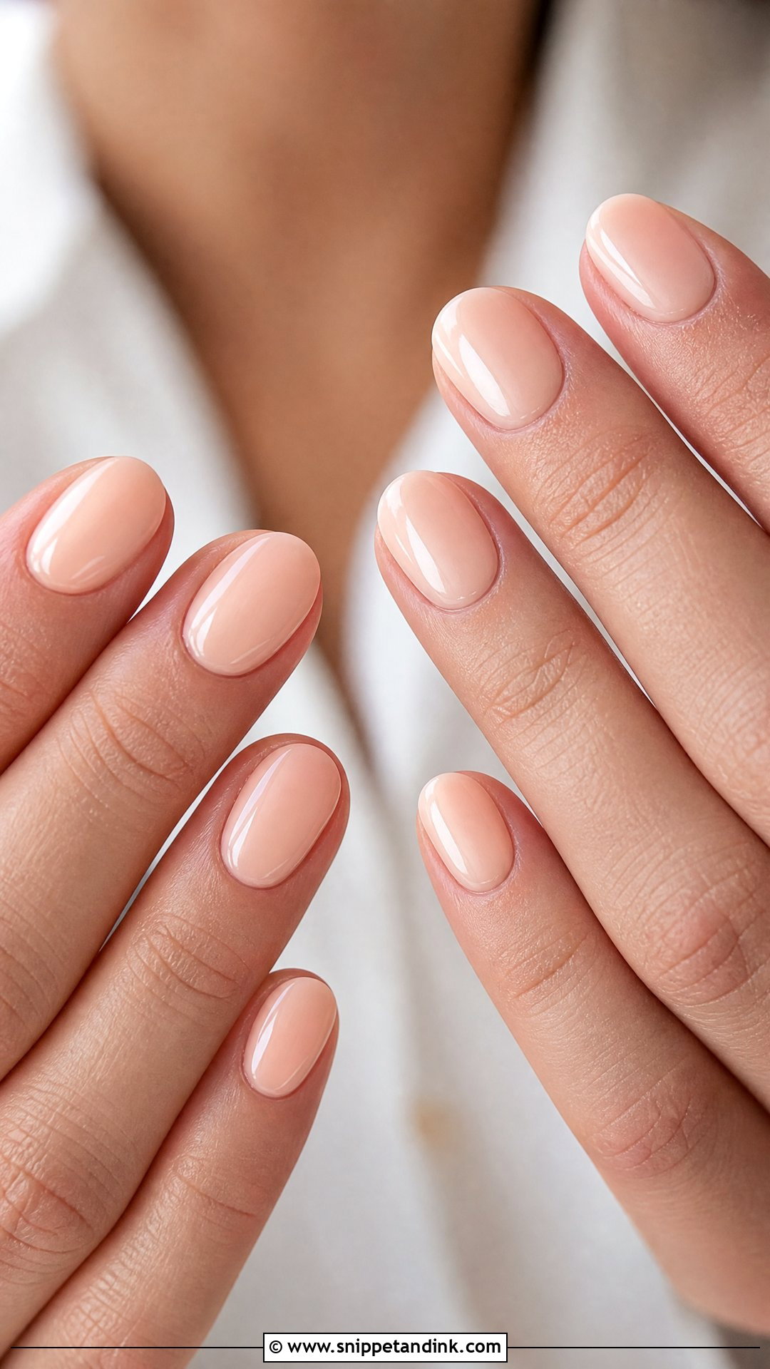 Soft Peach Wedding Guest Nails - Snippet and Ink - 25 Simple Wedding Guest Nails