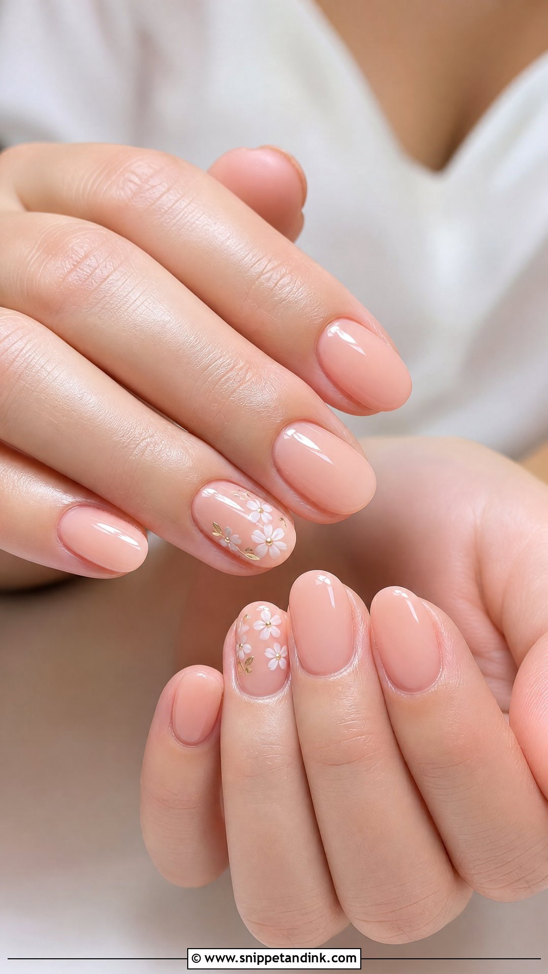 Soft Peach Wedding Nails - Snippet and Ink - 35 Wedding Day Nails