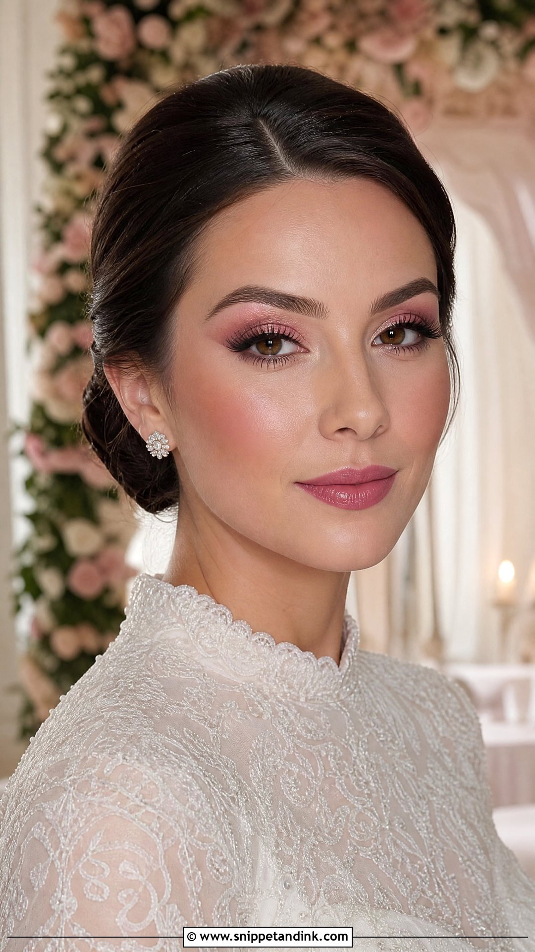 Soft Pink Bridal Makeup For Brunette Hair - Snippet and Ink - 25 Soft Pink Bridal Makeup Ideas