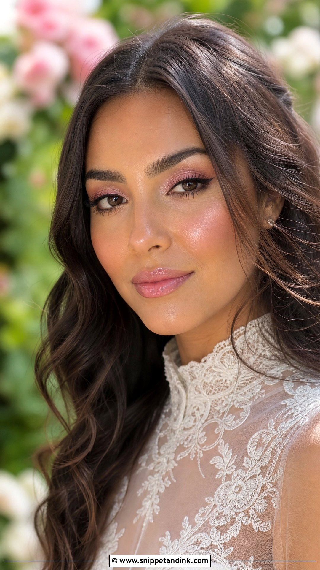 Soft Pink Dewy Bridal Makeup - Snippet and Ink - 25 Soft Pink Bridal Makeup Ideas
