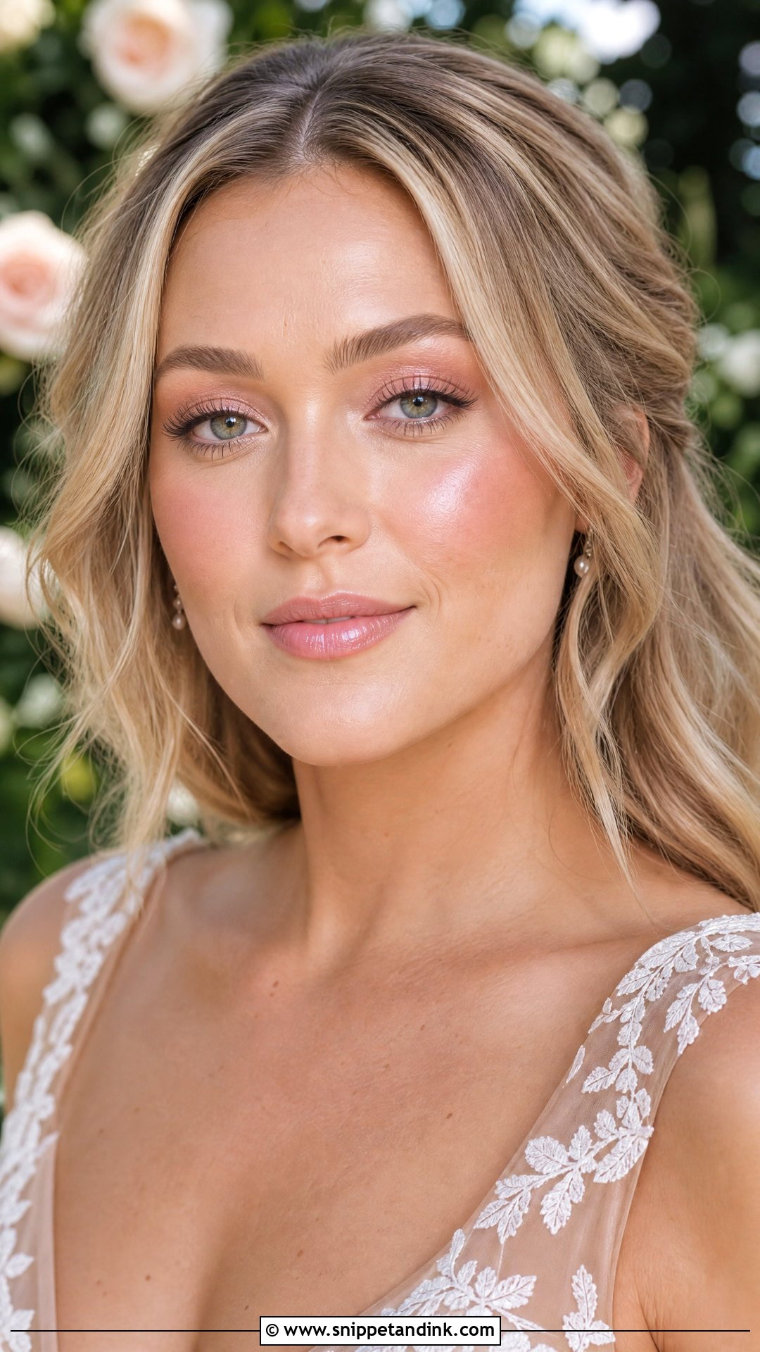 Soft Pink Dewy Wedding Makeup - Snippet and Ink - 20 Soft Pink Wedding Makeup Ideas