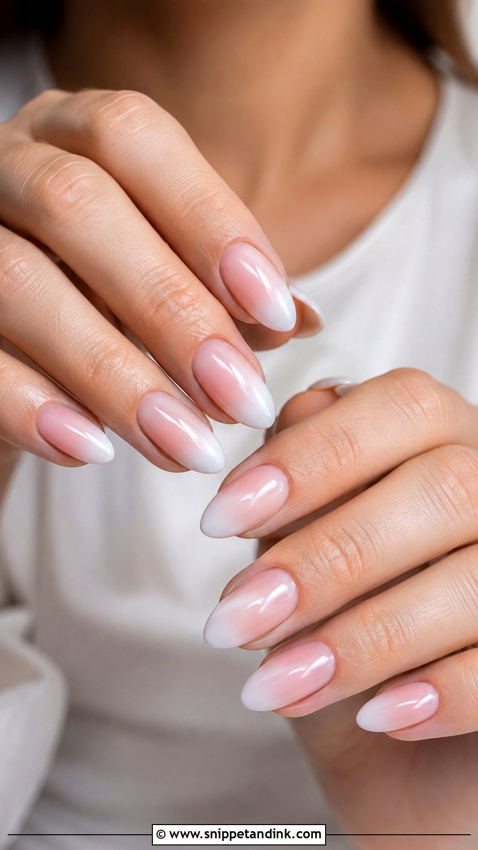 Soft Pink French Bridal Nails - Snippet and Ink - 20 Classic Bridal Nails