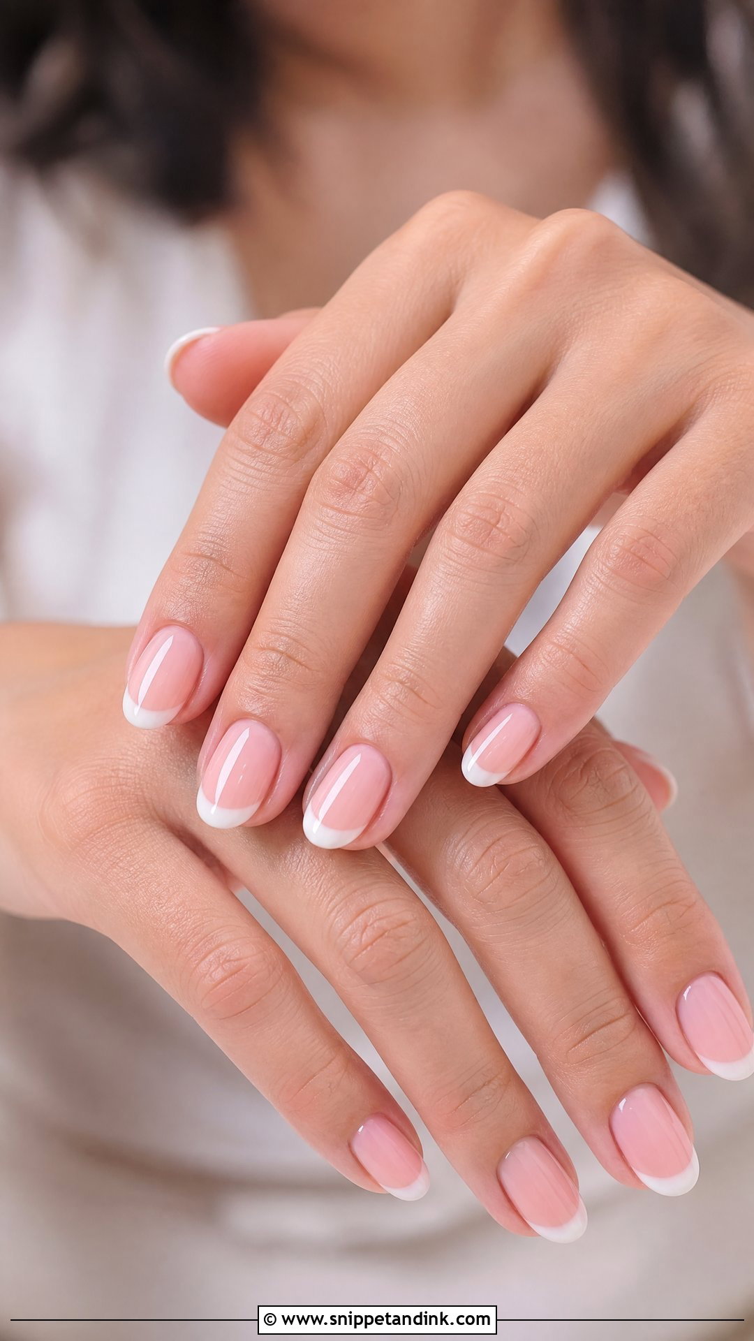 Soft Pink French Nails - Snippet and Ink - 20 Neutral Wedding Guest Nails