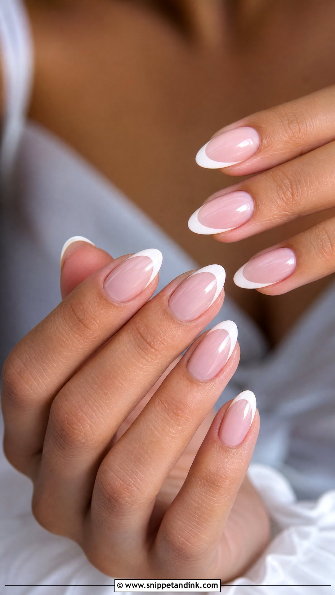 Soft Pink French Summer Wedding Nails - Snippet and Ink - 25 Summer Wedding Nails