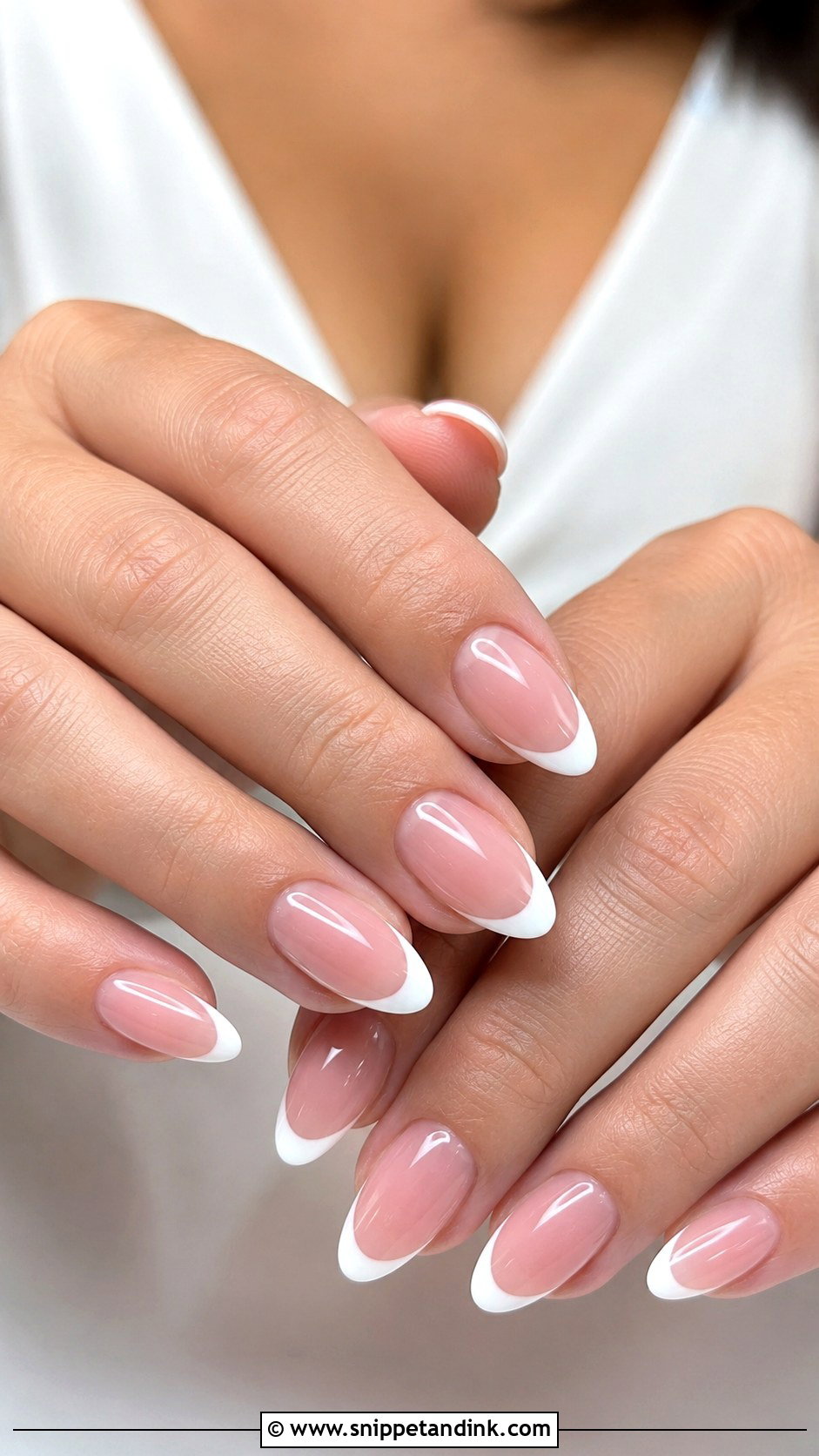 Soft Pink French Tip Acrylic Bridesmaid Nails - Snippet and Ink - 20 Acrylic Bridesmaid Wedding Nails