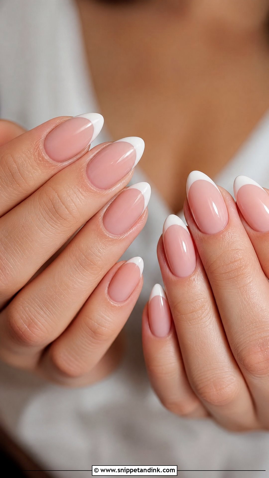 Soft Pink French Tip Bridesmaid Nails - Snippet and Ink - 25 Elegant Bridesmaid Wedding Nails