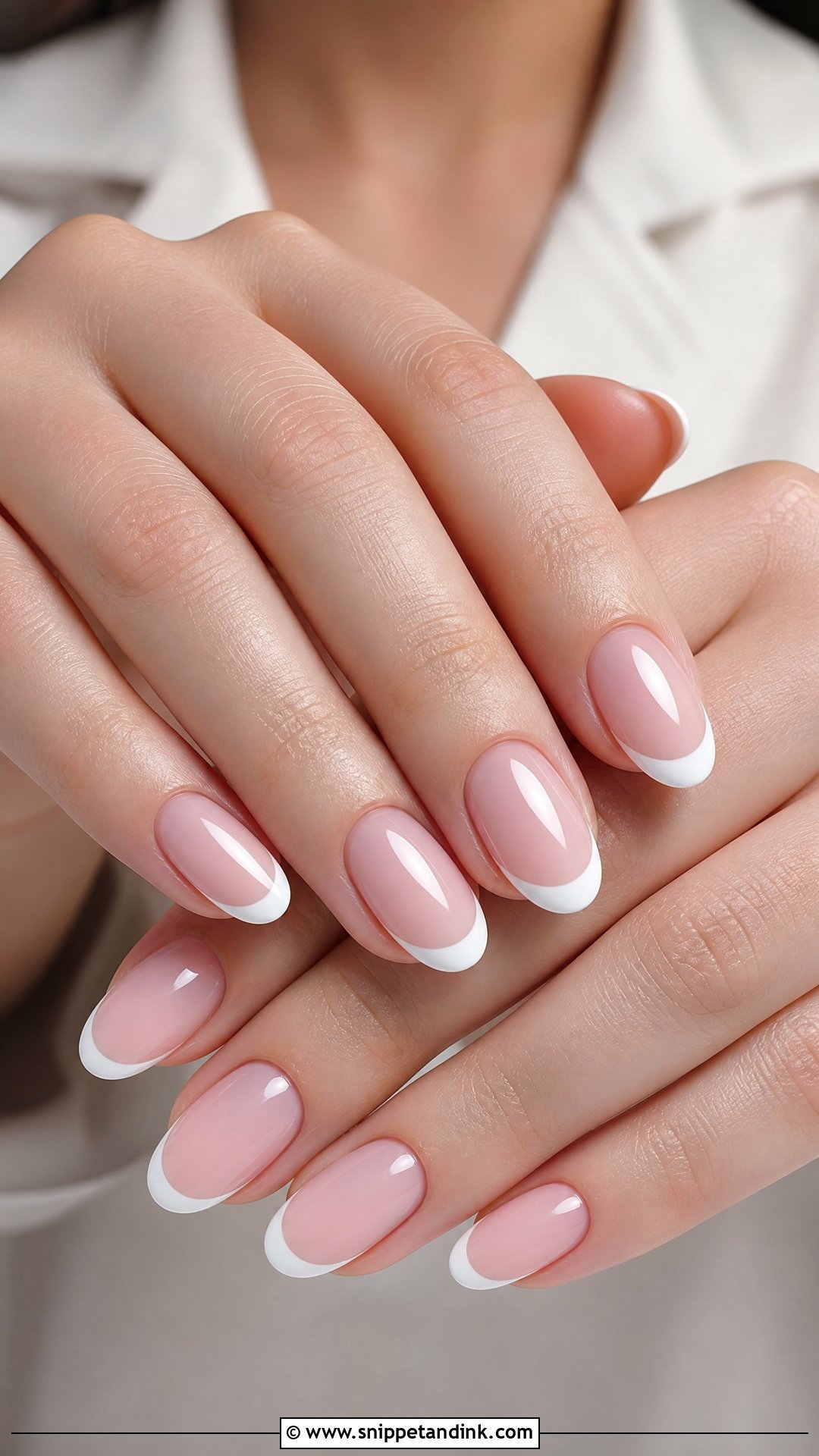 Soft Pink French Tip Bridesmaid Nails - Snippet and Ink - 30 Wedding Nails for Bridesmaids