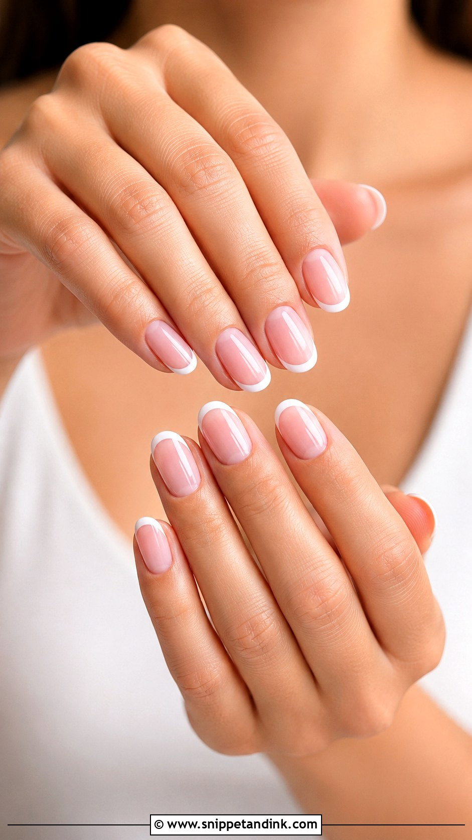 Soft Pink French Tip Bridesmaid Nails - Snippet and Ink - 20 Bridesmaid Wedding Nail Inspo Ideas