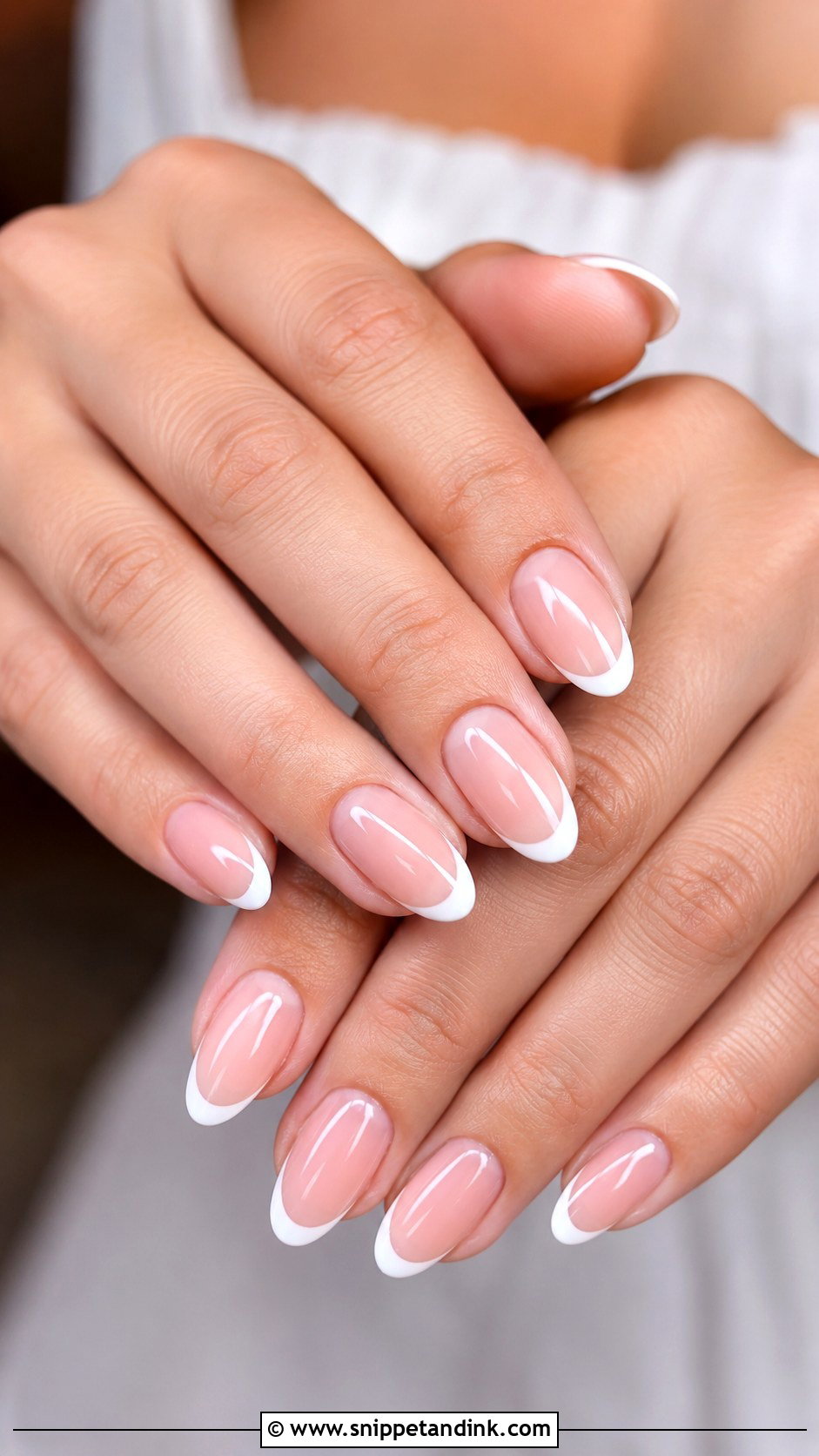 Soft Pink French Tip Bridesmaid Wedding Nails - Snippet and Ink - 20 Bridesmaids Wedding Nails