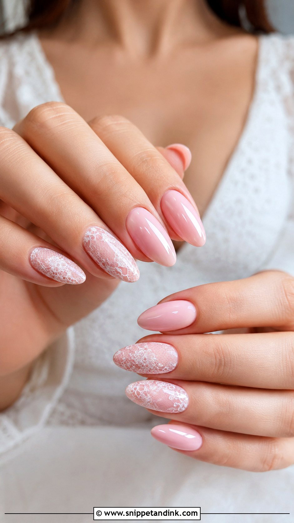 Soft Pink French Tip Nail Extensions - Snippet and Ink - 20 Pink Nail Extension Designs for Wedding