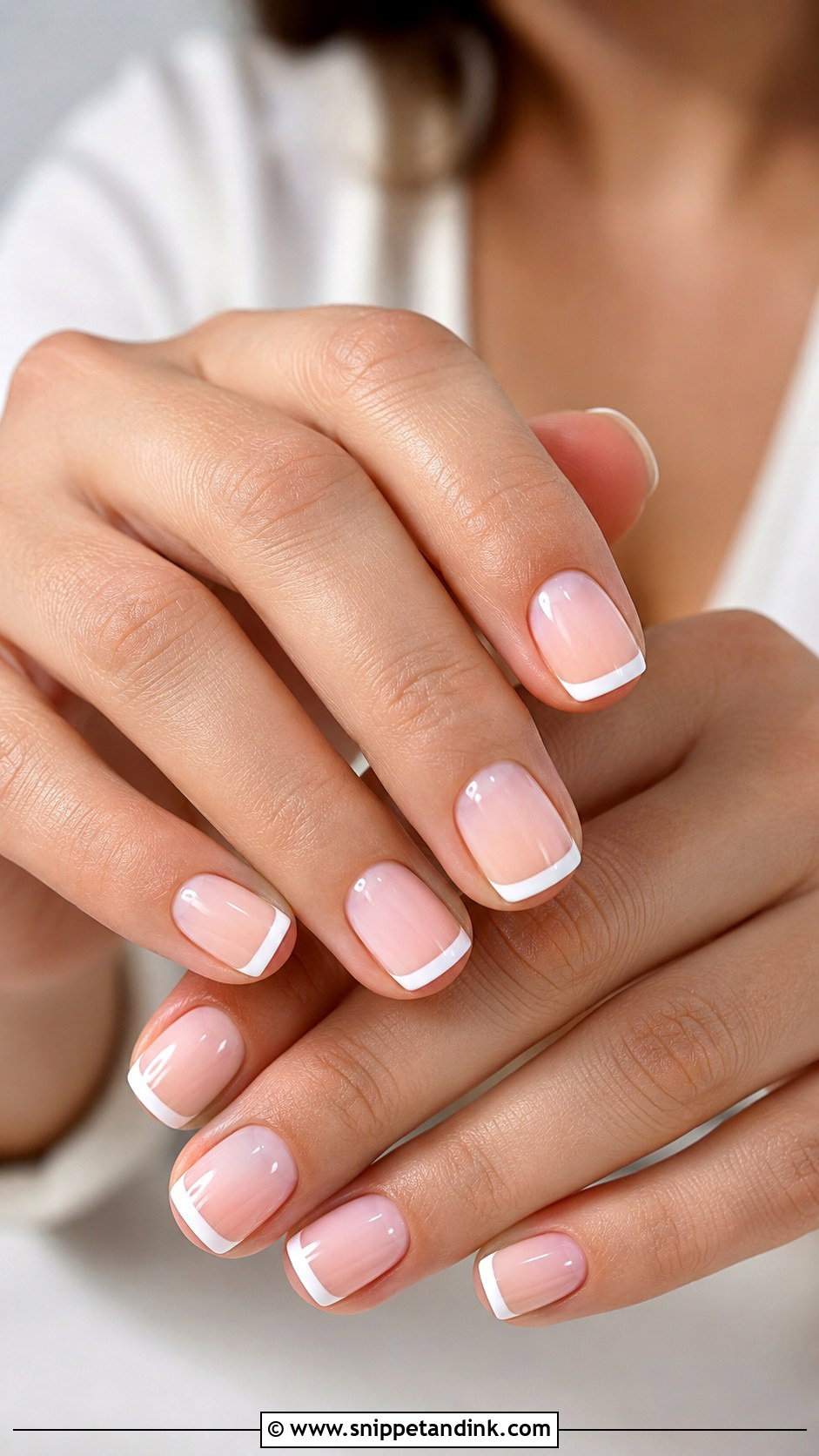 Soft Pink French Tip Nails - Snippet and Ink - 20 Nail Art for Wedding Guest Ideas