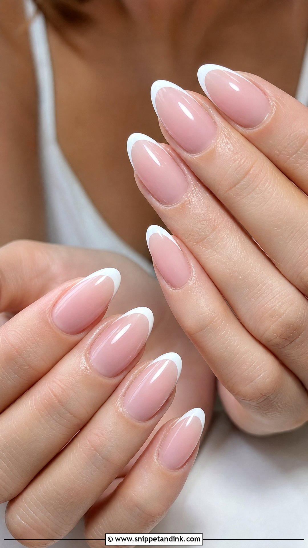 Soft Pink French Tip Nails - Snippet and Ink - 25 Wedding Guest Nail Inspo Ideas