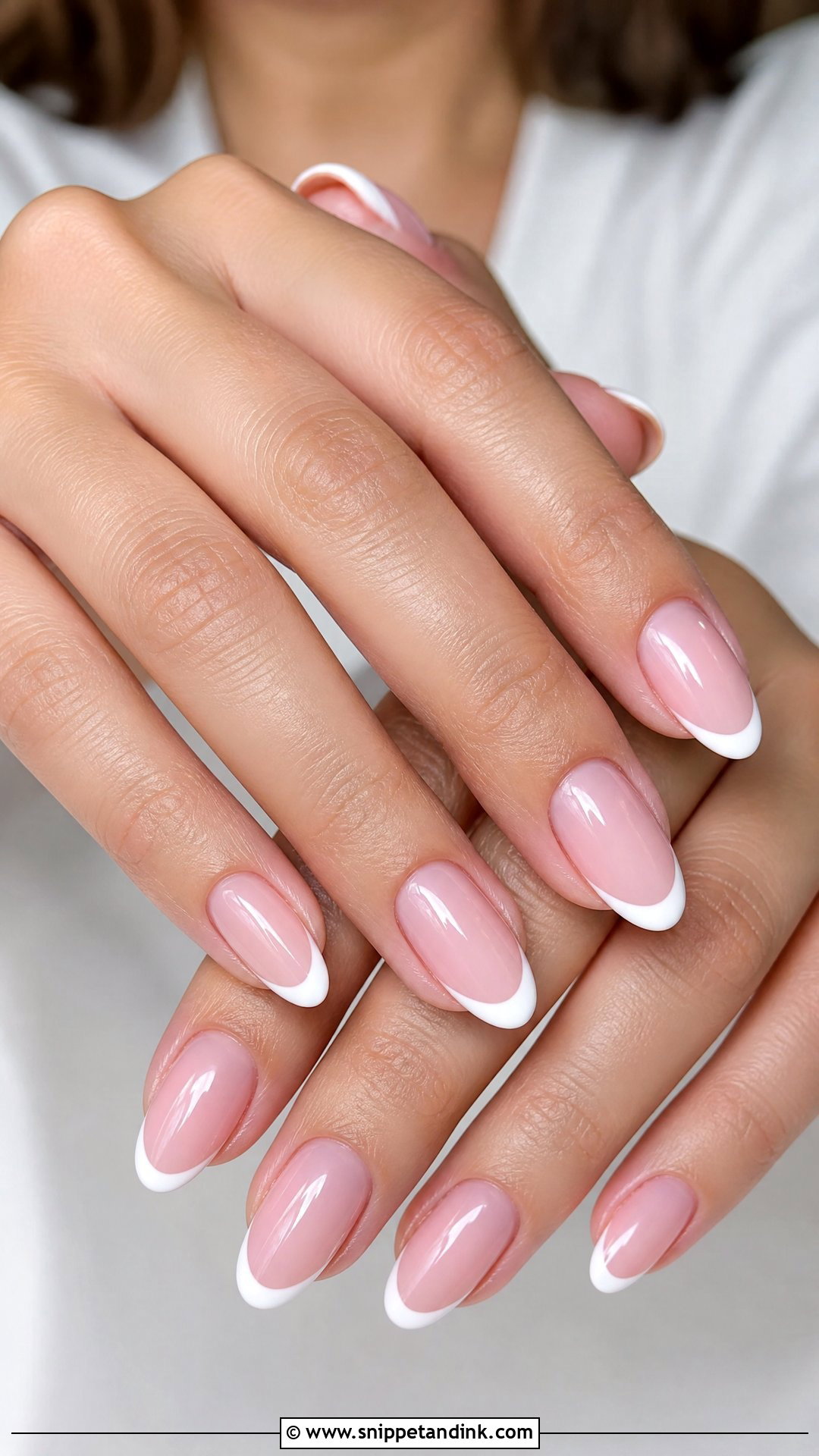 Soft Pink French Tip Nails - Snippet and Ink - 25 Wedding Party Nails