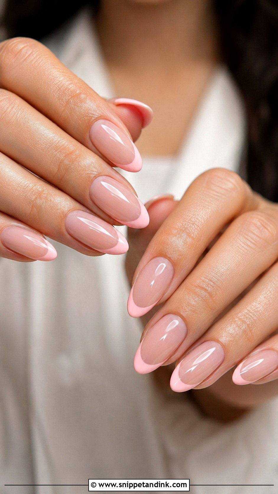 Soft Pink French Tip Nails - Snippet and Ink - 20 Spring Wedding Nails for Guest