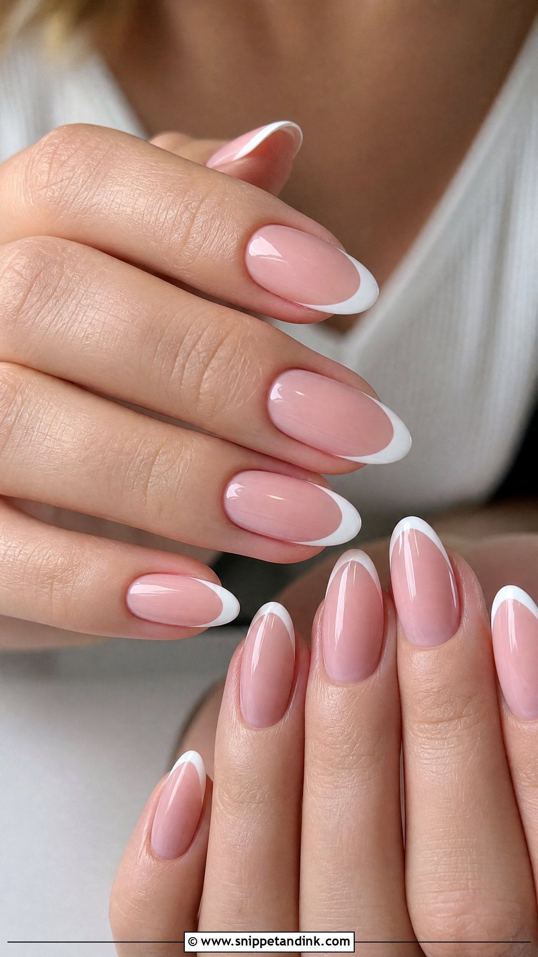 Soft Pink French Tip Nails - Snippet and Ink - 20 Summer Wedding Guest Nails
