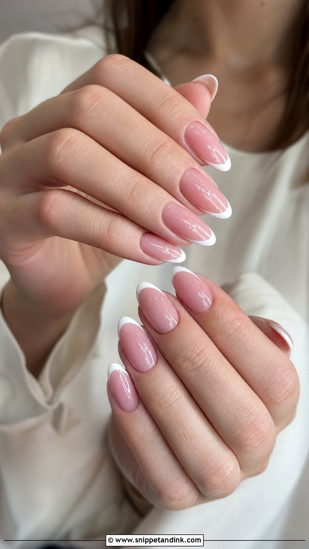 Soft Pink French Tip Nails - Snippet and Ink - 25 Classy Nails for Wedding Guest