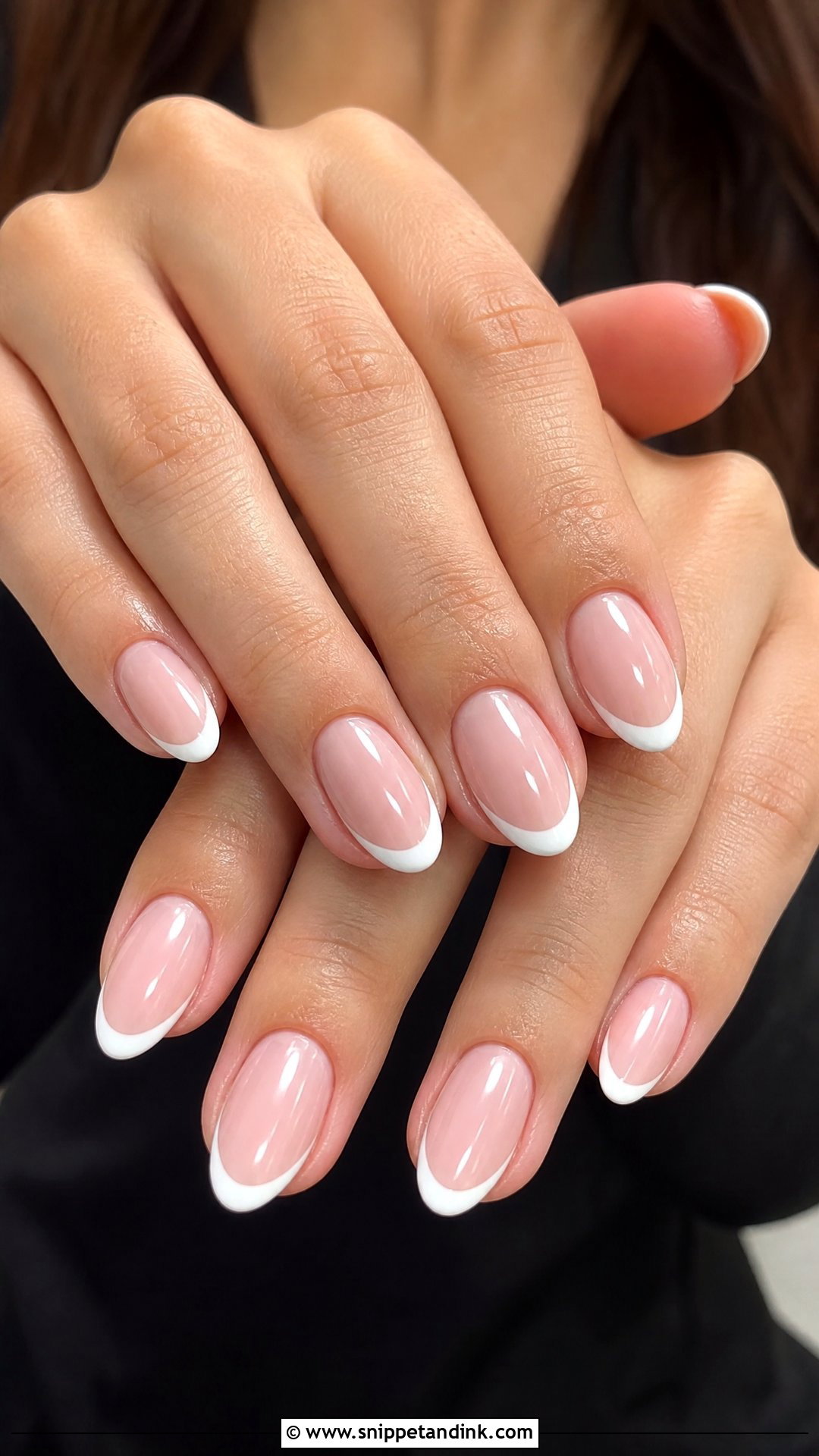 Soft Pink French Tip Nails - Snippet and Ink - 20 Cute Nails for a Wedding