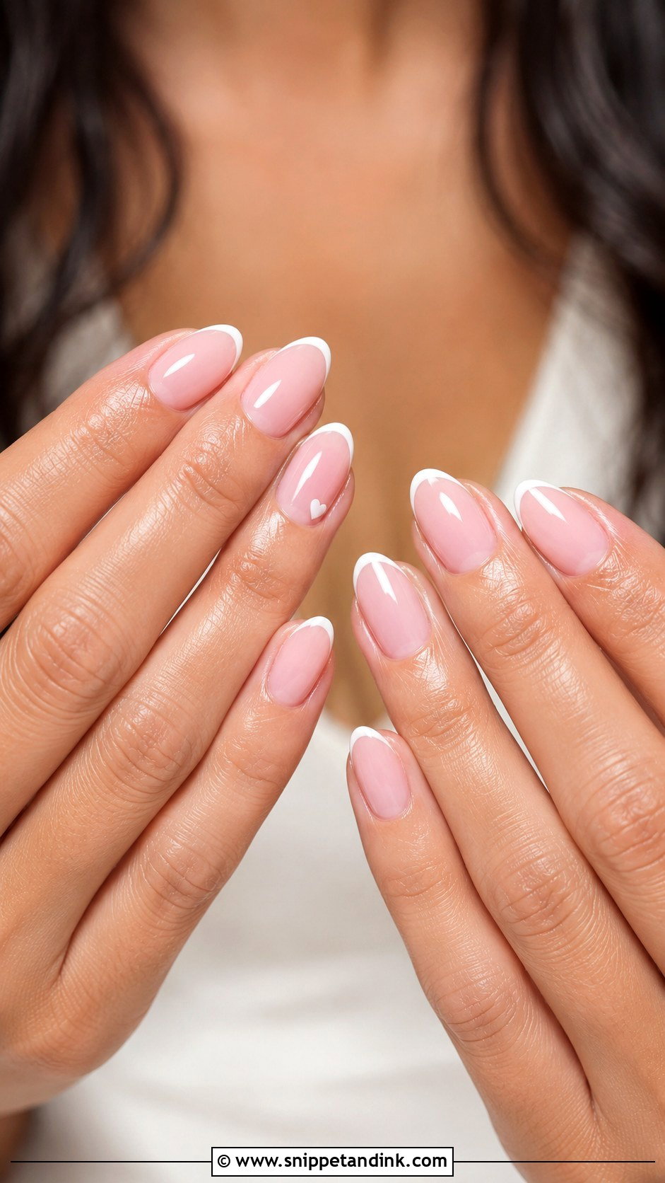 Soft Pink French Tip Wedding Nails - Snippet and Ink - 20 Fun Wedding Nails for Bride