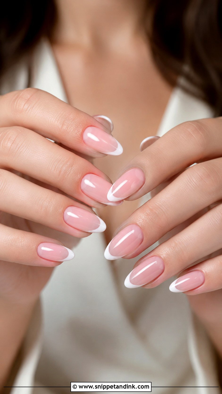 Soft Pink French Tip Wedding Nails - Snippet and Ink - 20 Pretty Wedding Nails