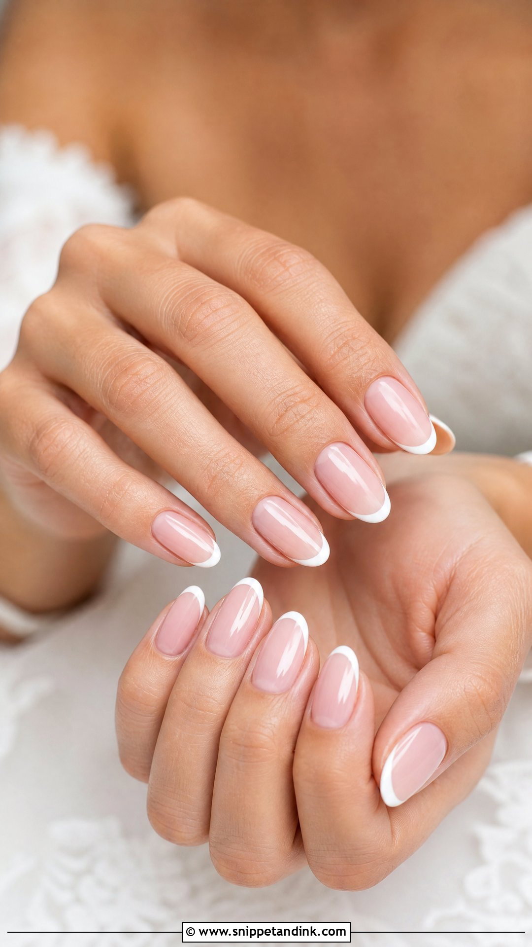 Soft Pink French Tip Wedding Nails - Snippet and Ink - 25 Nail for Wedding Ideas