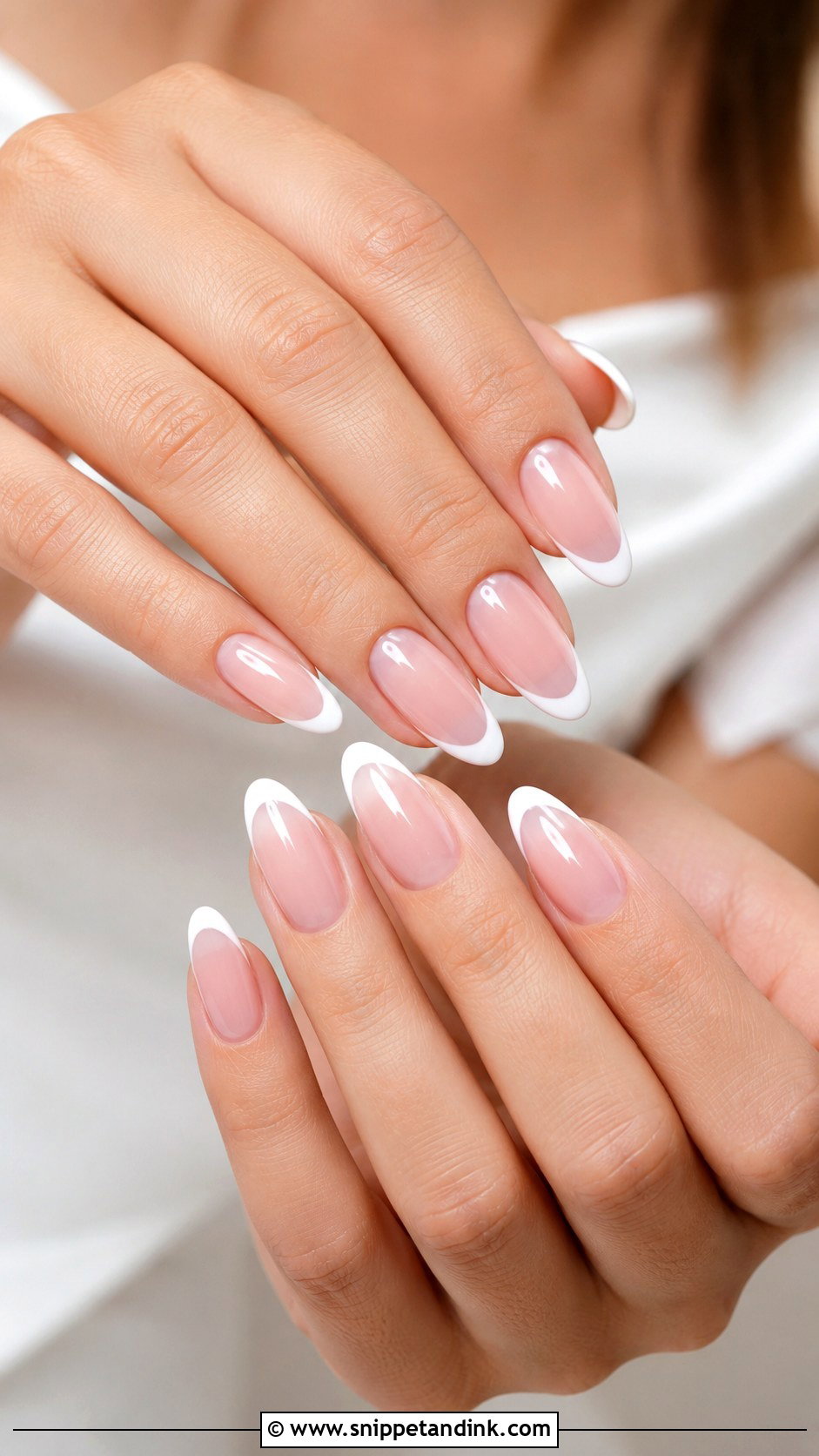 Soft Pink French Tip Wedding Nails - Snippet and Ink - 20 Aesthetic Nails for Wedding