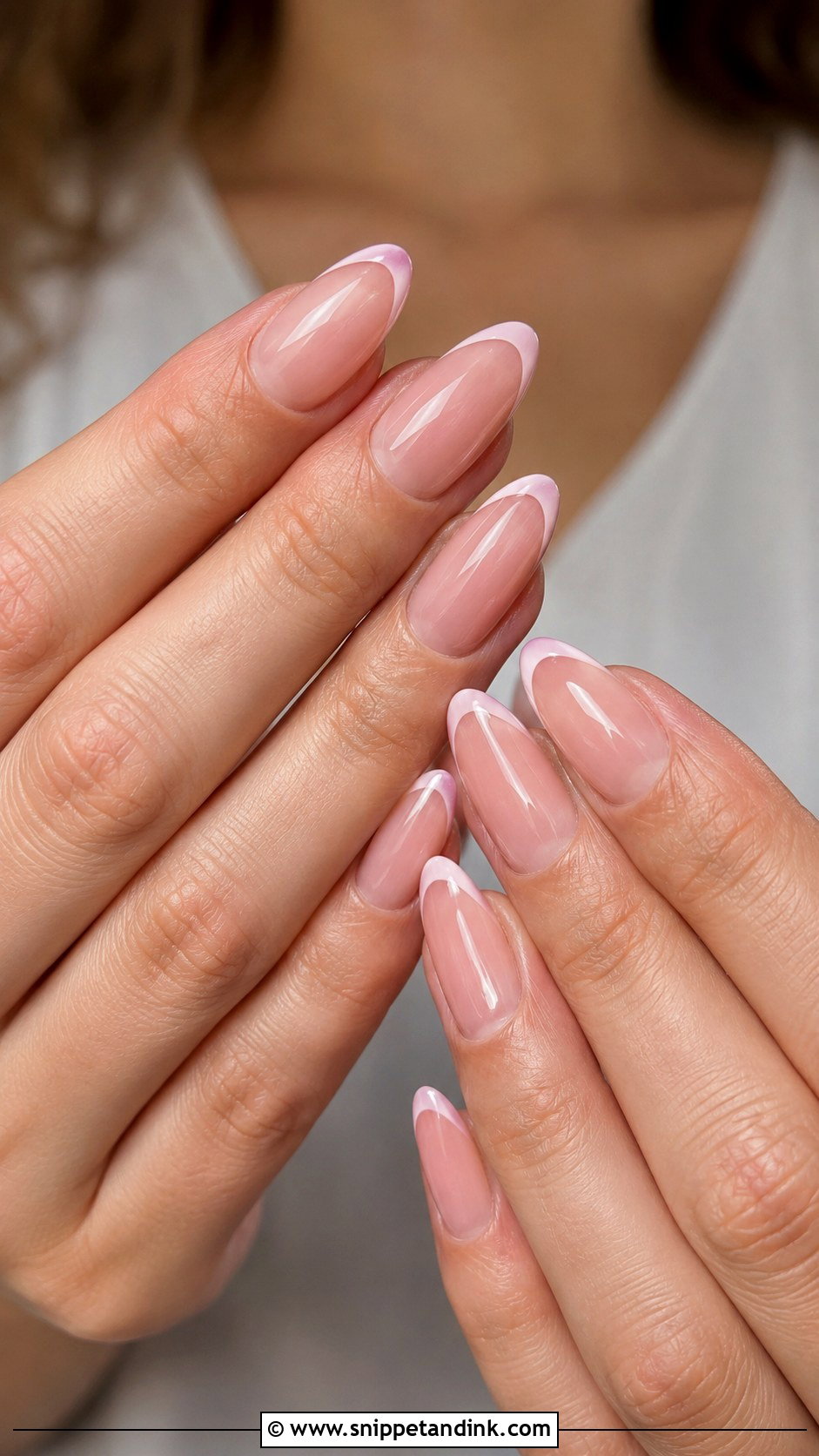 Soft Pink French Wedding Guest Nails - Snippet and Ink - 20 Nail Designs for Wedding Guest