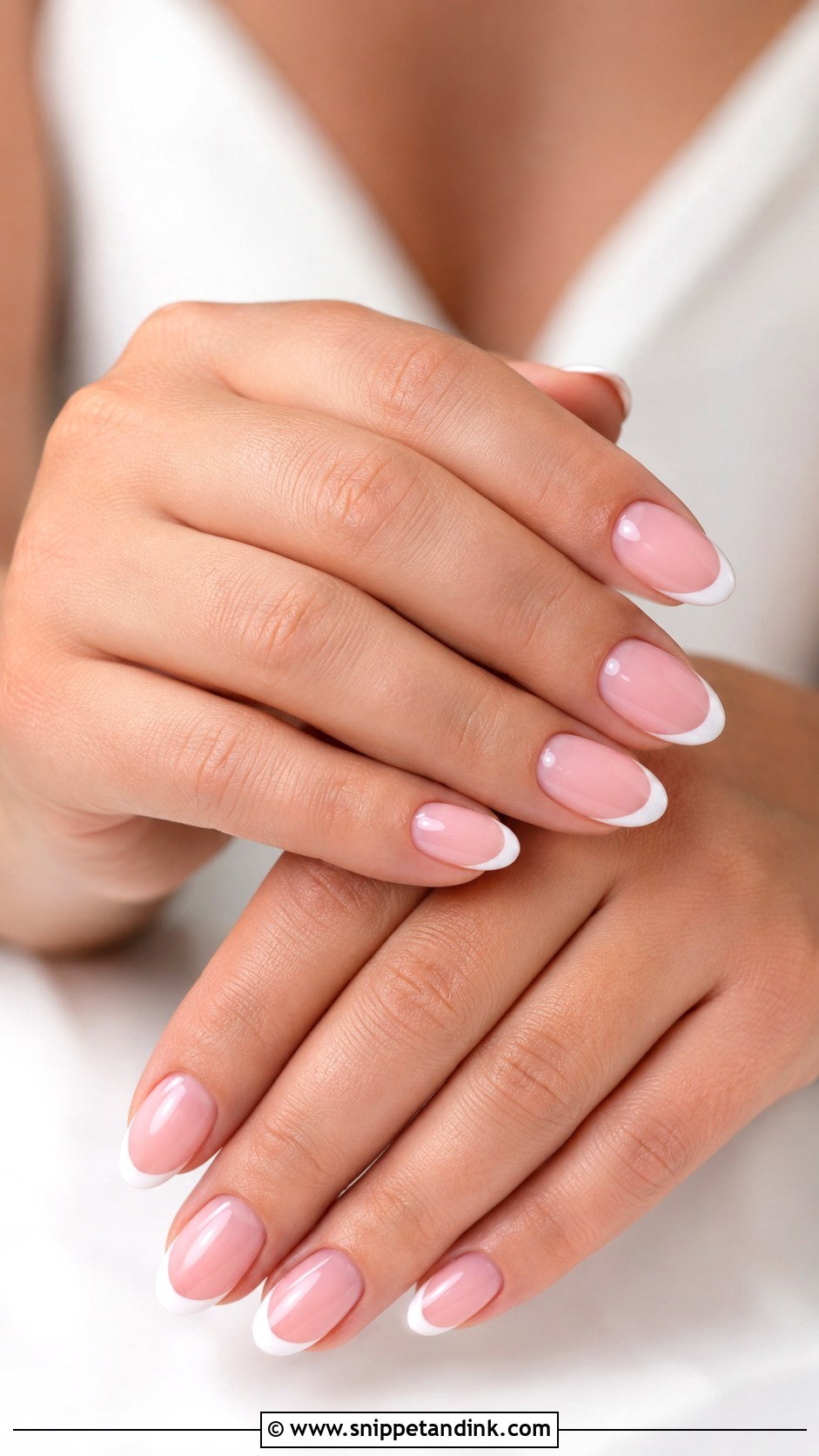 Soft Pink French Wedding Nails - Snippet and Ink - 30 Wedding Nail Art Design for Bride Ideas