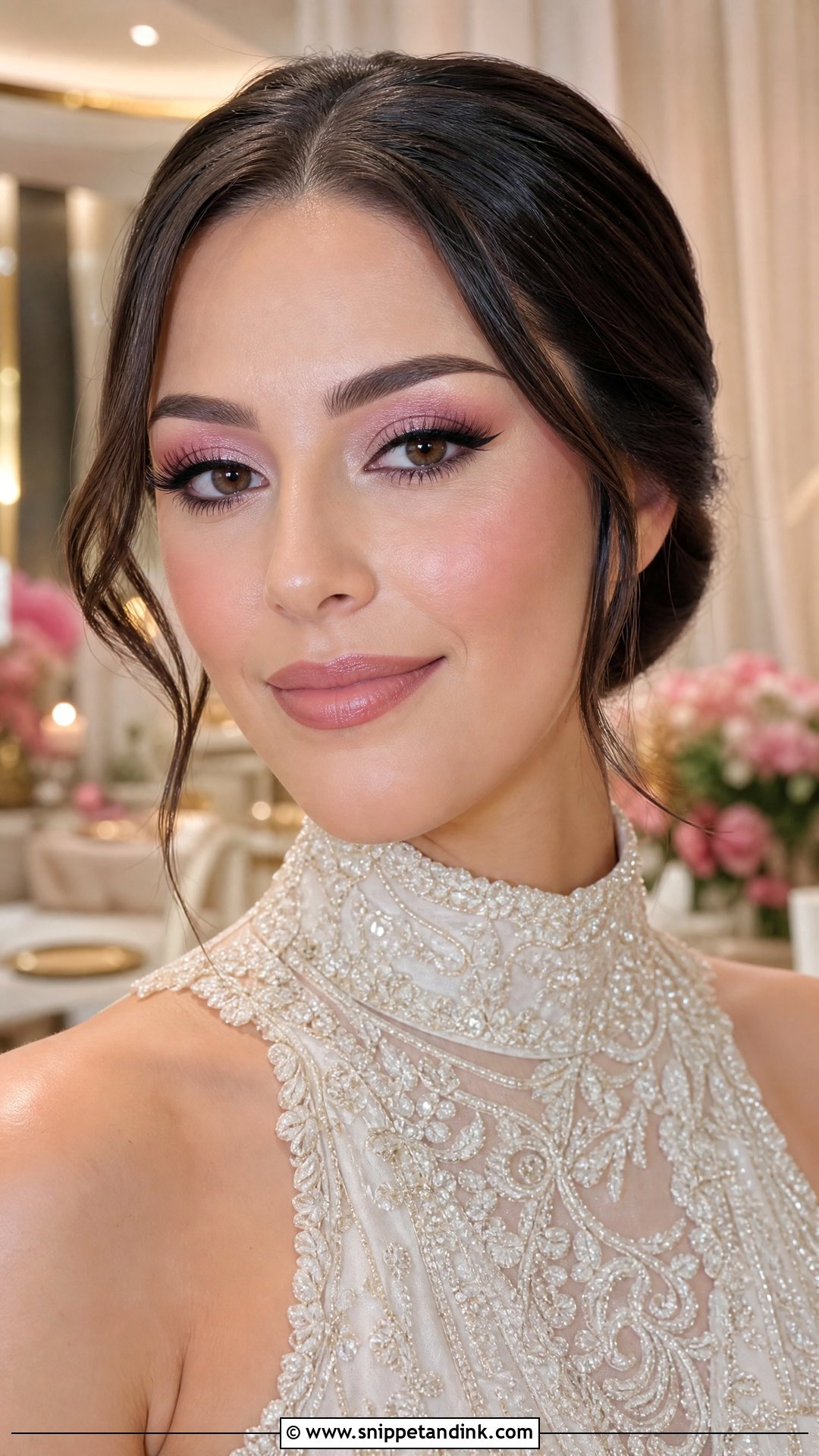 Soft Pink Glam Bridal Makeup - Snippet and Ink - 25 Soft Pink Bridal Makeup Ideas