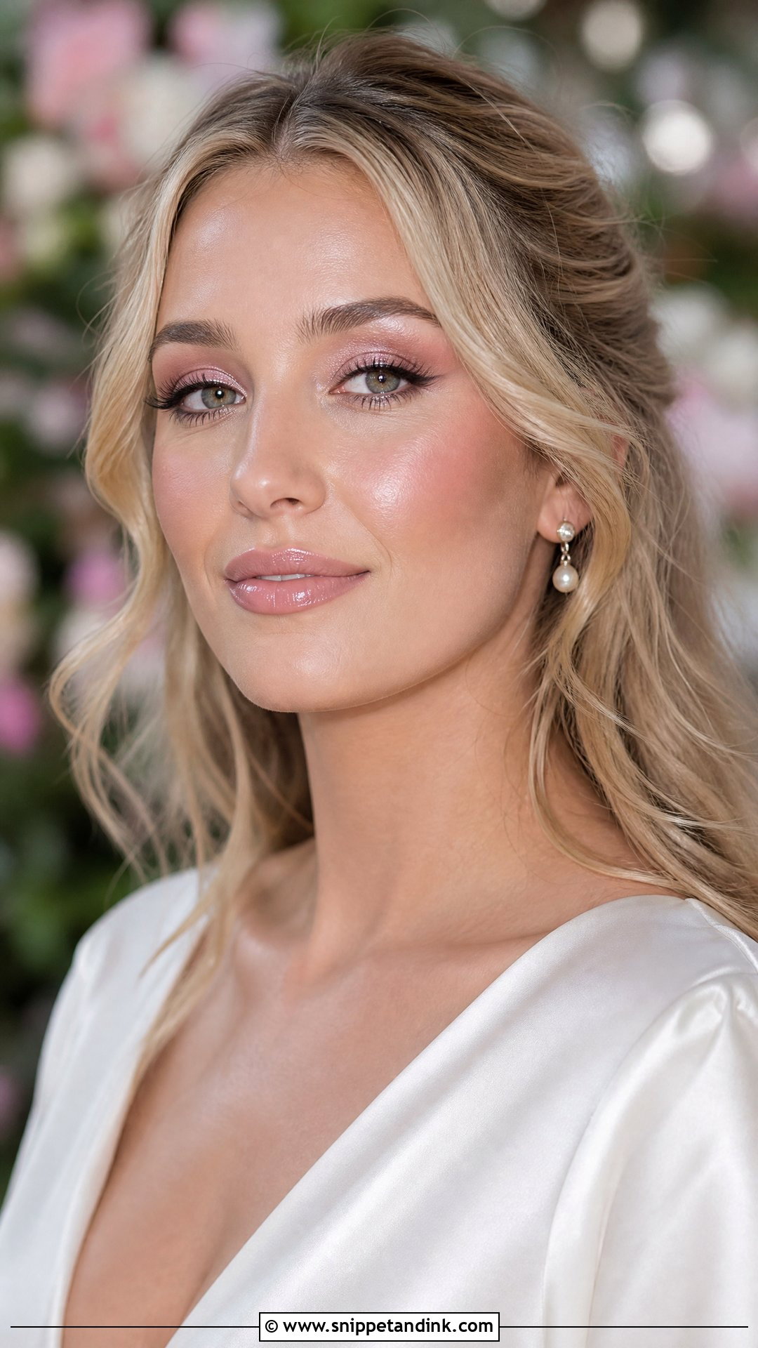 Soft Pink Glowy Wedding Makeup - Snippet and Ink - 20 Pink Glowy Wedding Makeup Ideas