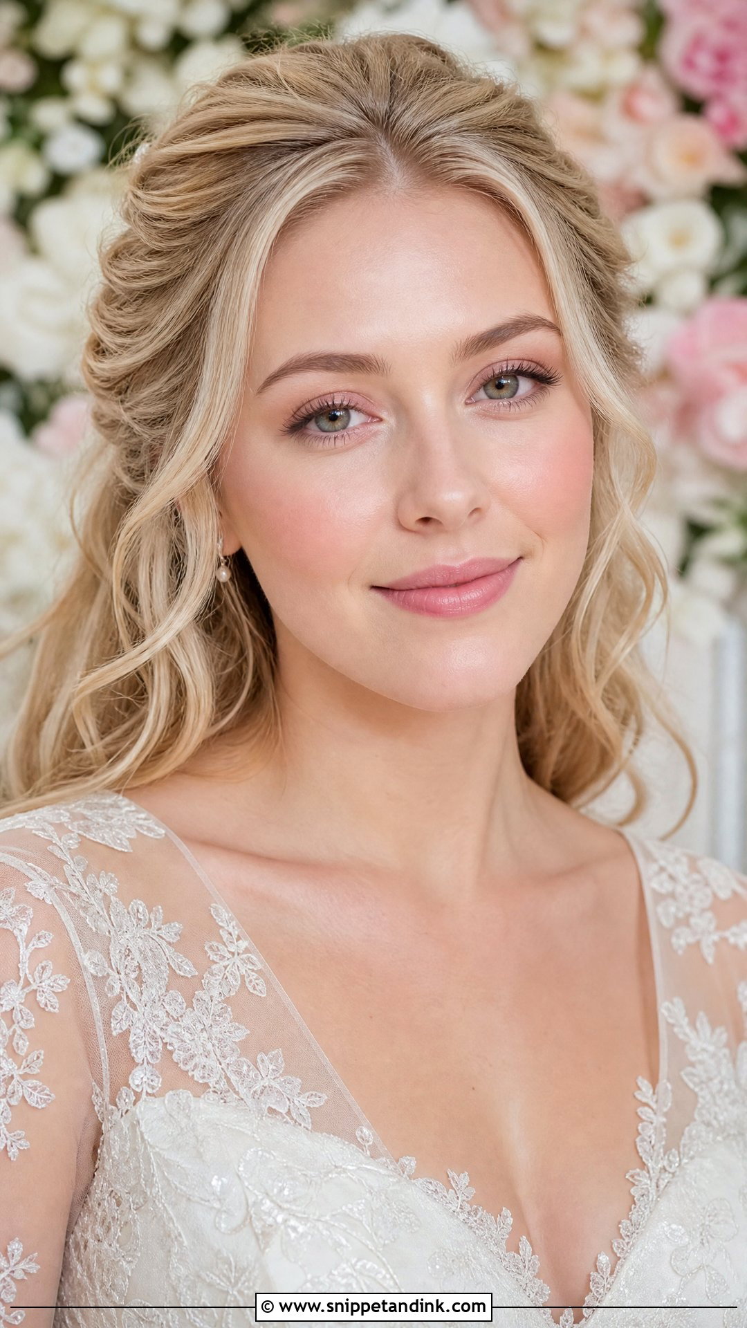 Soft Pink No Makeup Bridal Look - Snippet and Ink - 20 No Makeup Look for Wedding Ideas