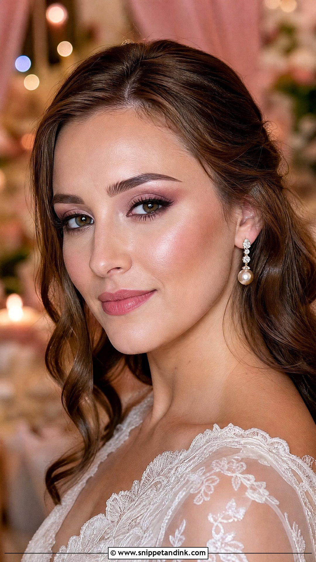 Soft Pink Smokey Eye Bridal Makeup - Snippet and Ink - 25 Soft Pink Bridal Makeup Ideas